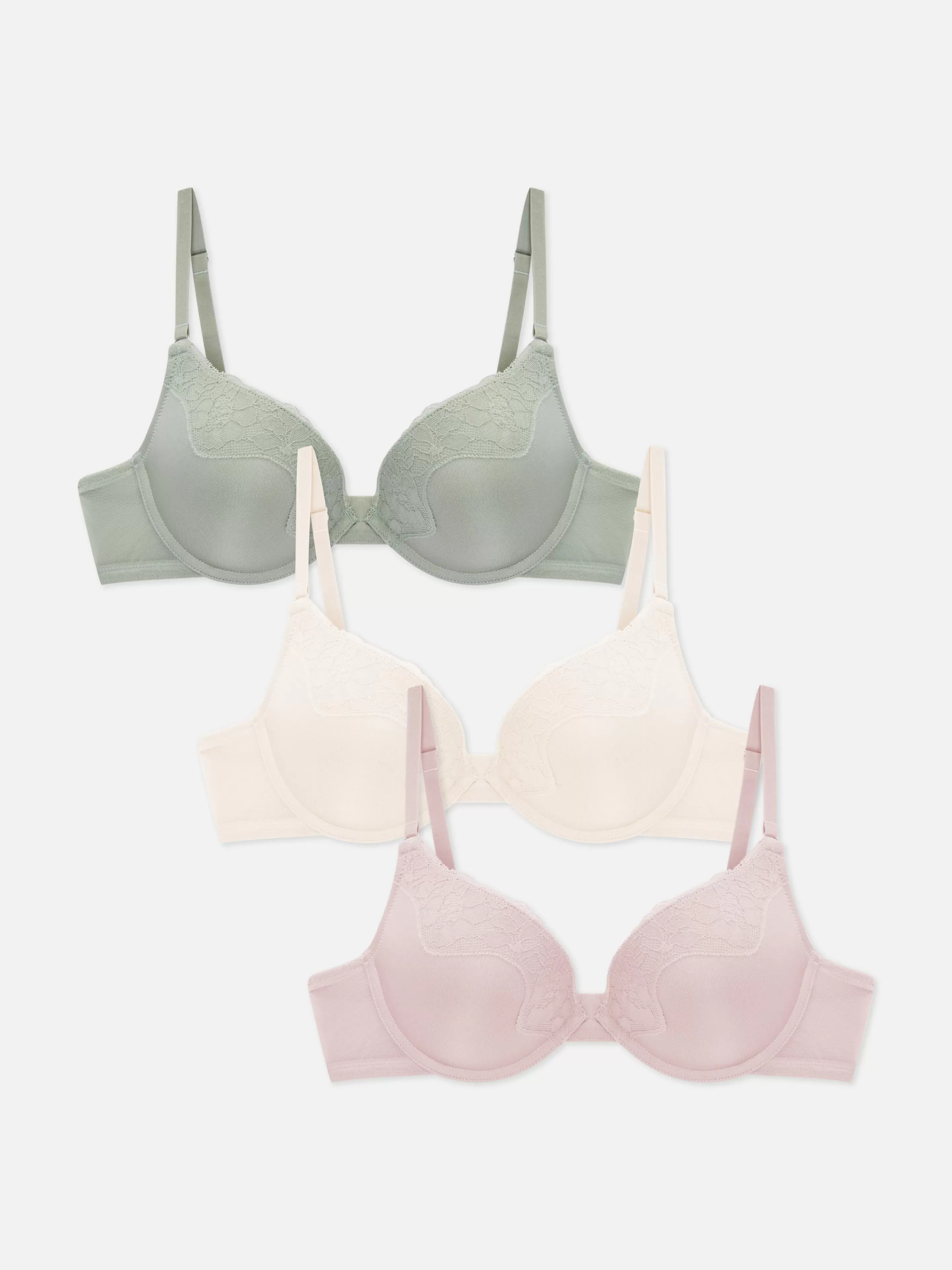 Lot De 3 Soutiens-gorge Push-up En Microfibre-Primark Best
