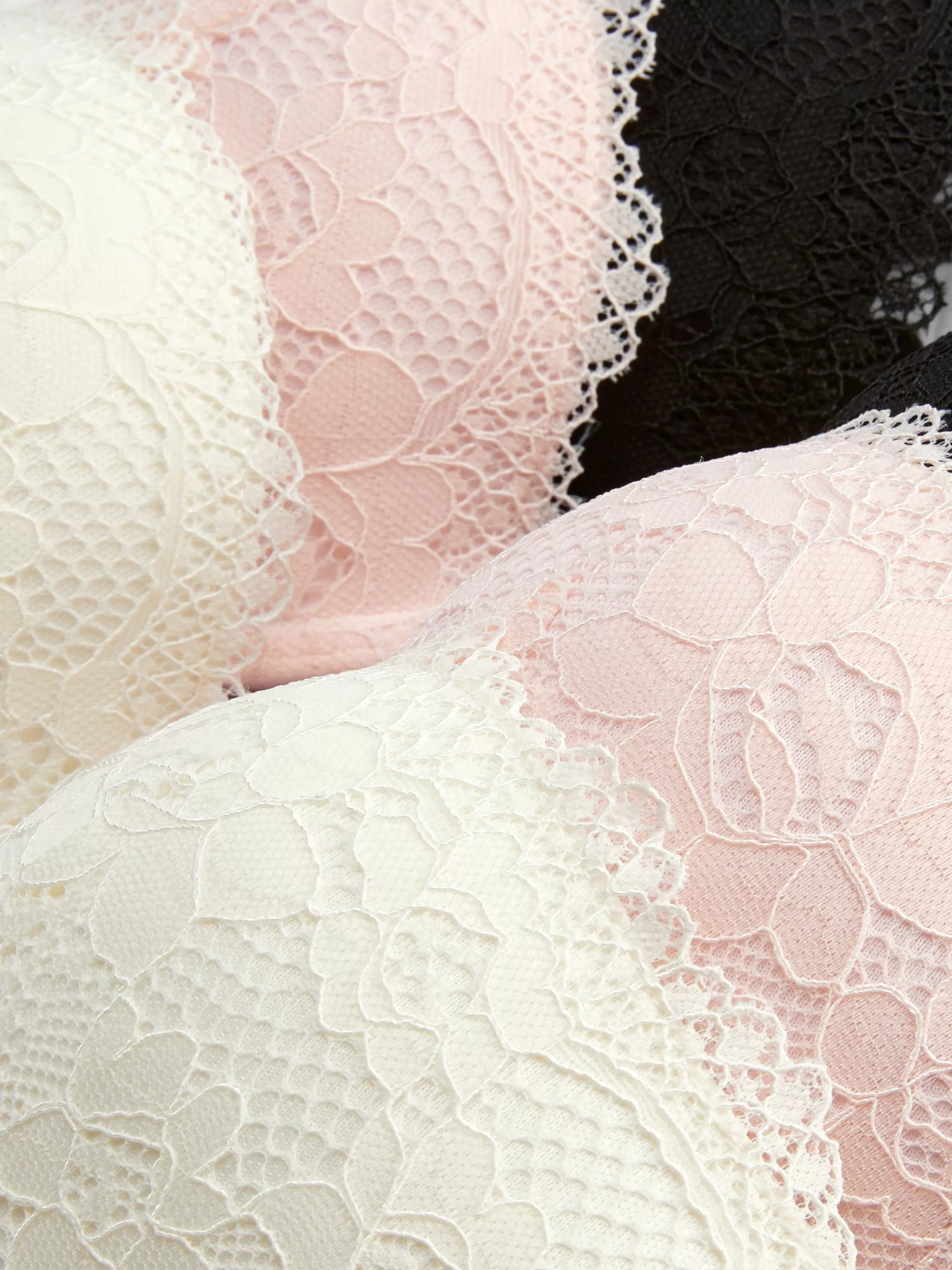 Lot De 3 Soutiens-gorge Push-up Plongeants En Dentelle-Primark Cheap