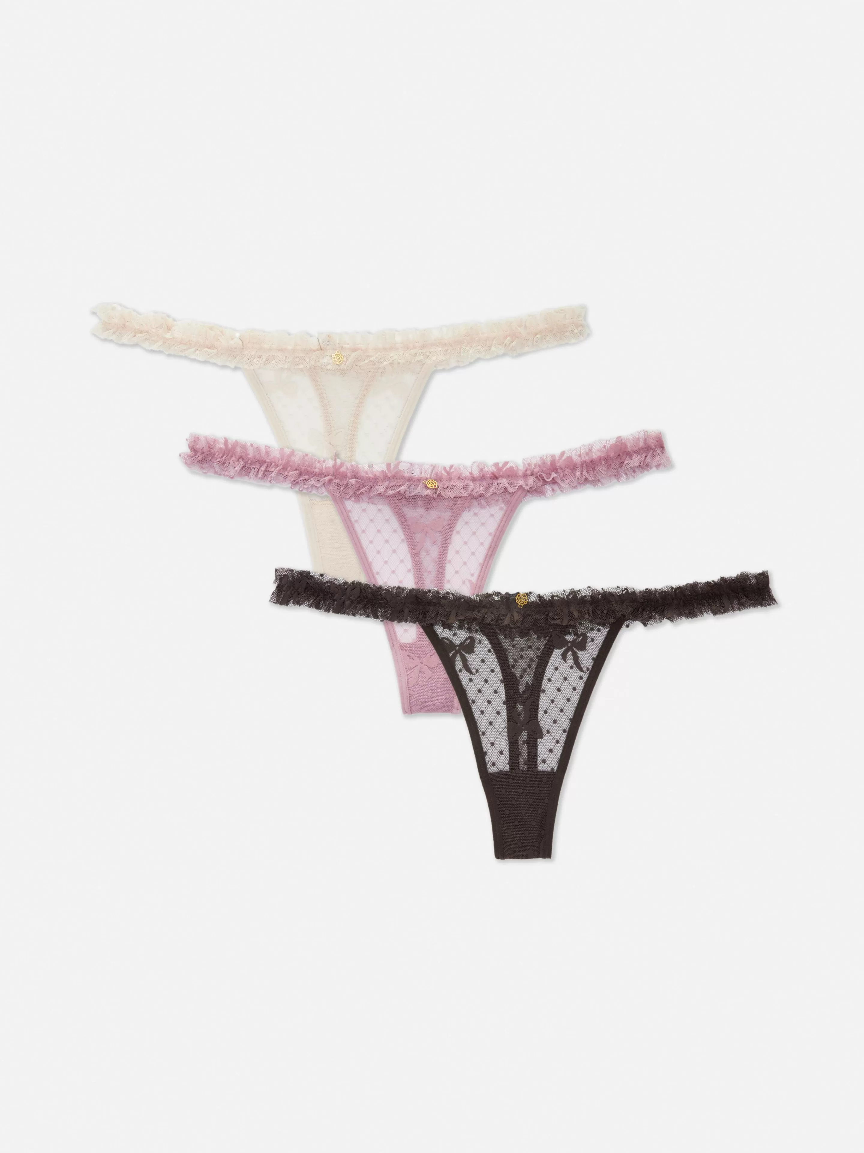Lot De 3 Strings à Volants Et à Nœud-Primark Clearance