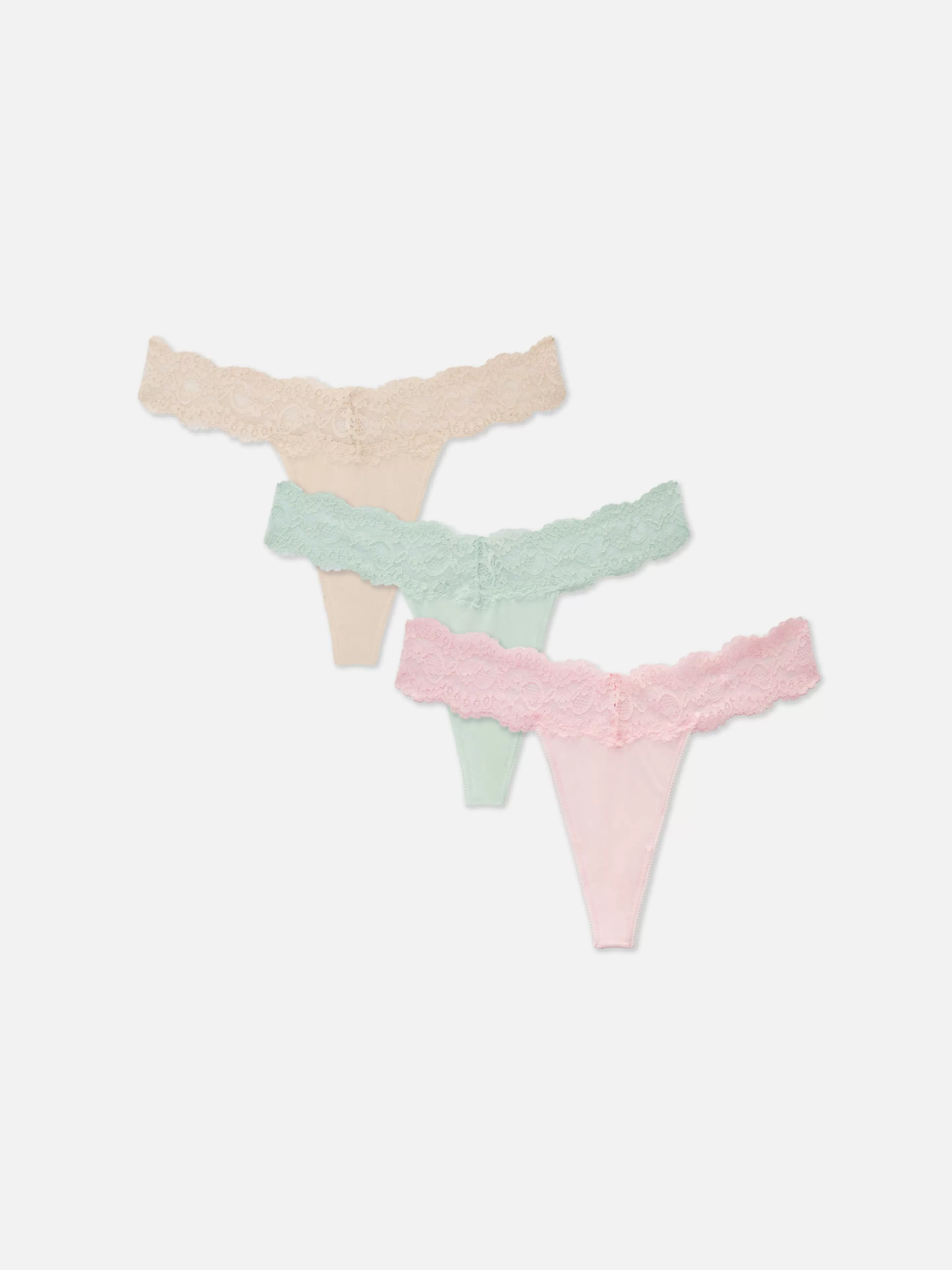 Lot De 3 Strings Bandeau En Dentelle-Primark Discount