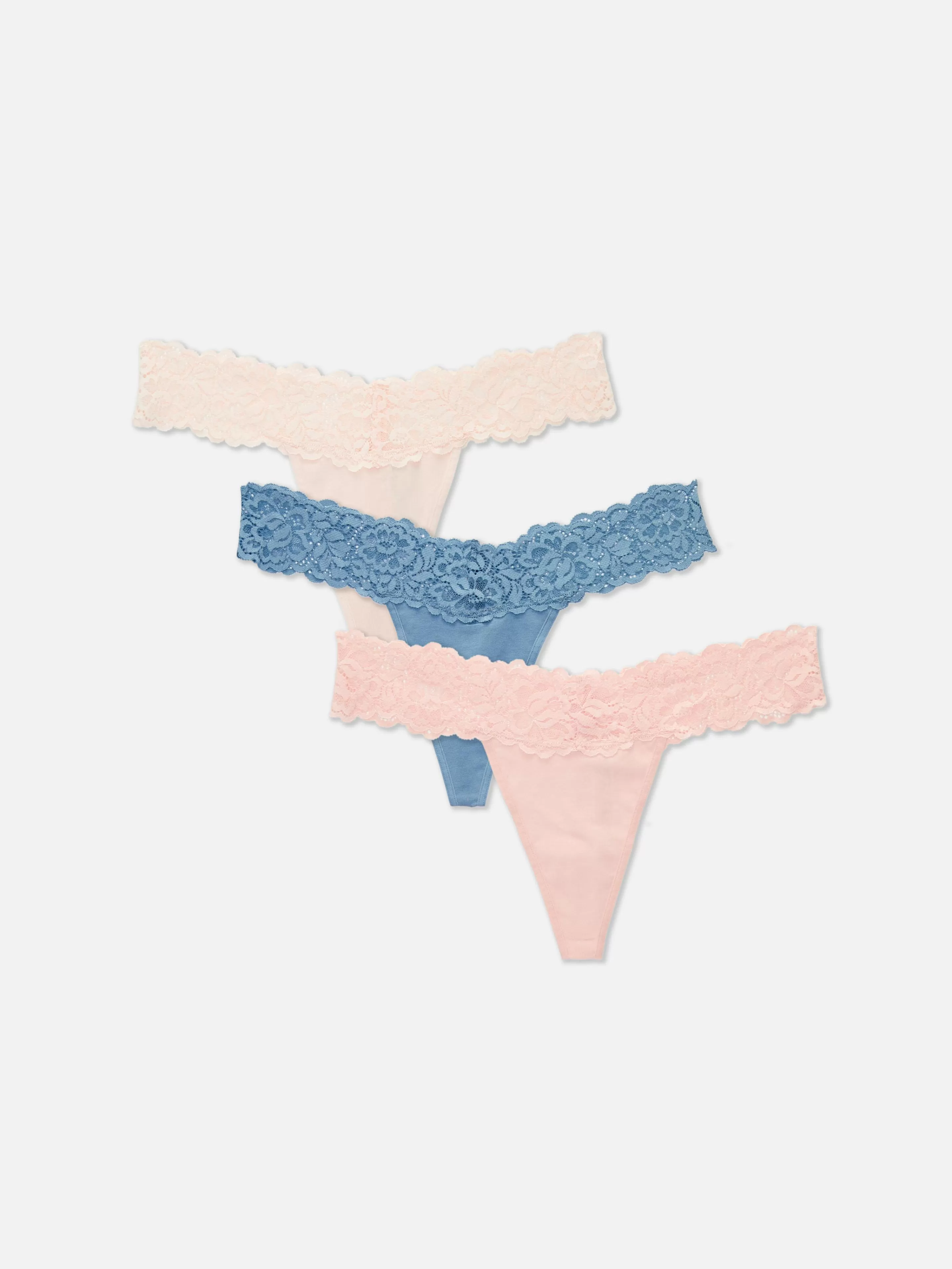 Lot De 3 Strings Bandeau En Dentelle-Primark Shop
