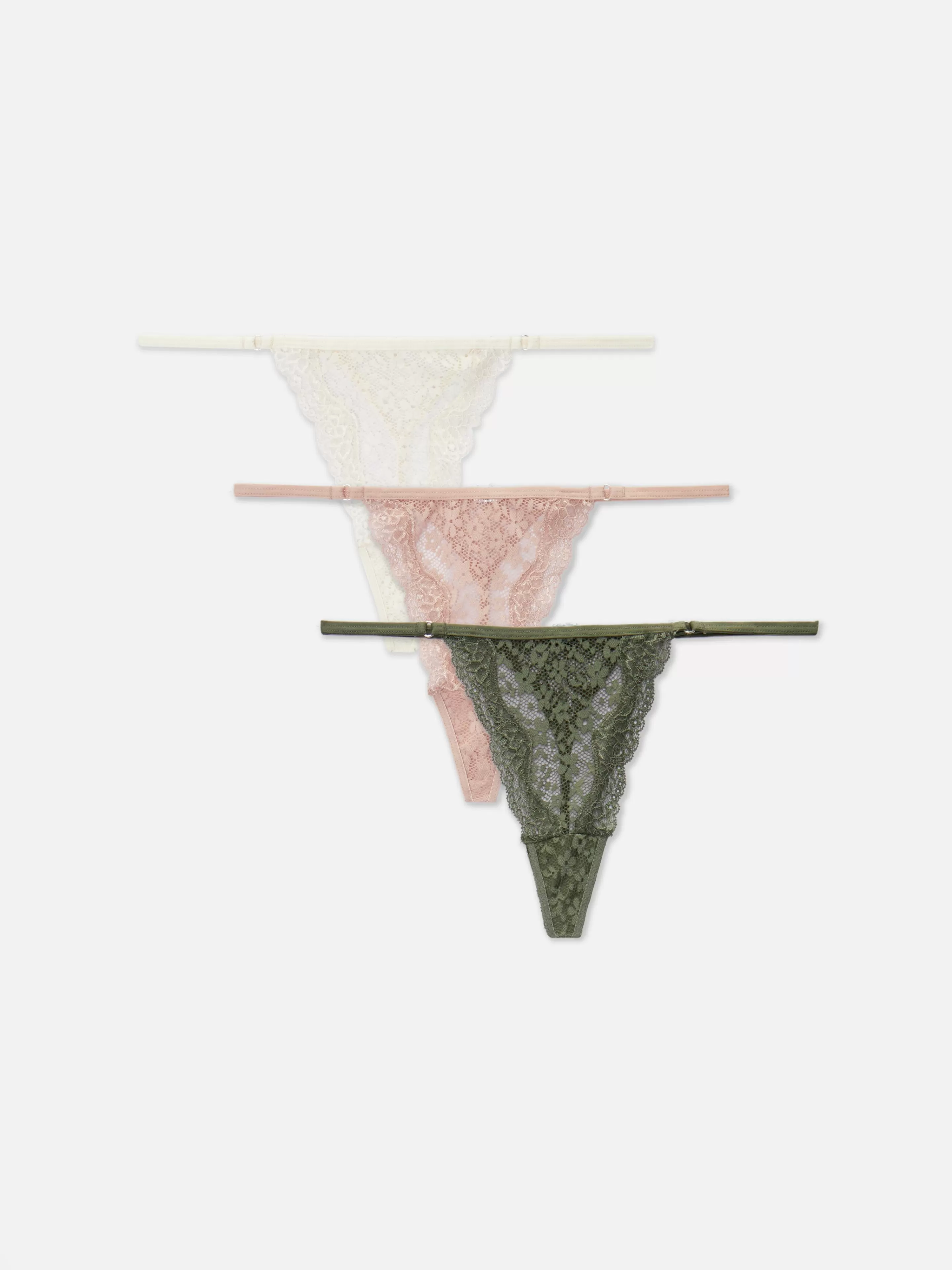 Lot De 3 Strings En Dentelle-Primark Online
