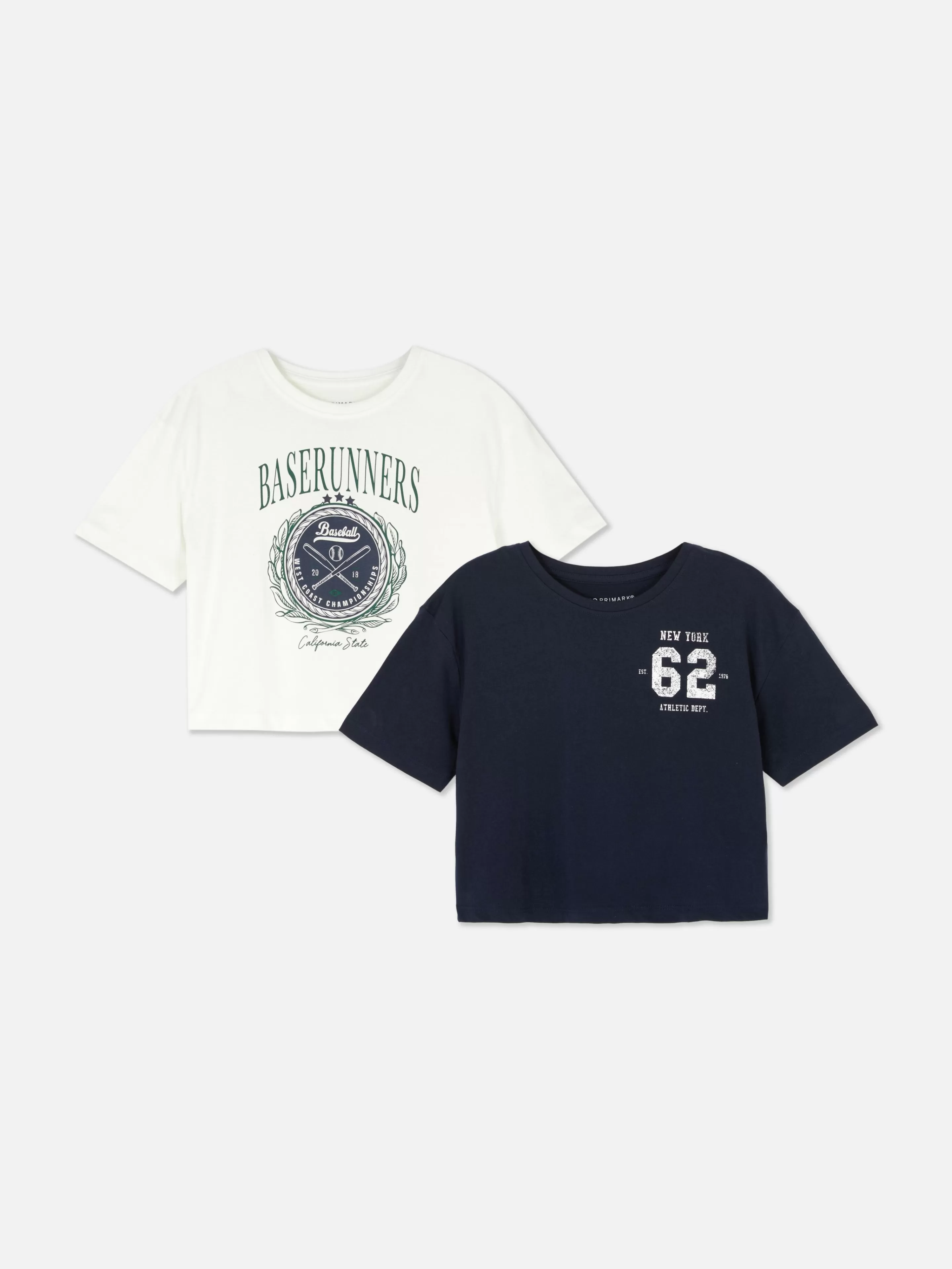 Lot De 2 T-shirts Courts-Primark Shop