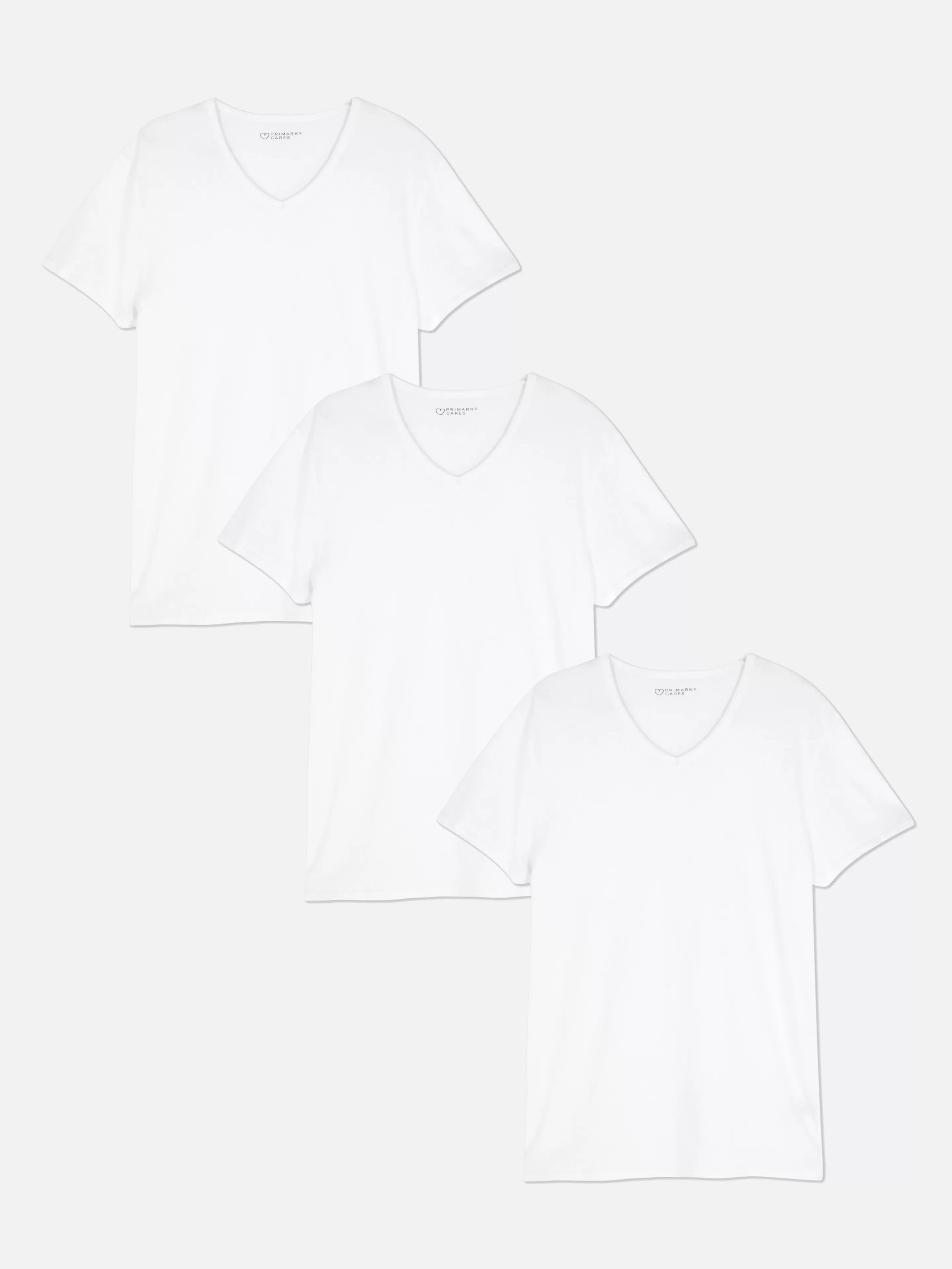 Lot De 3 T-shirts De Sous-vêtement Avec Col En V-Primark New