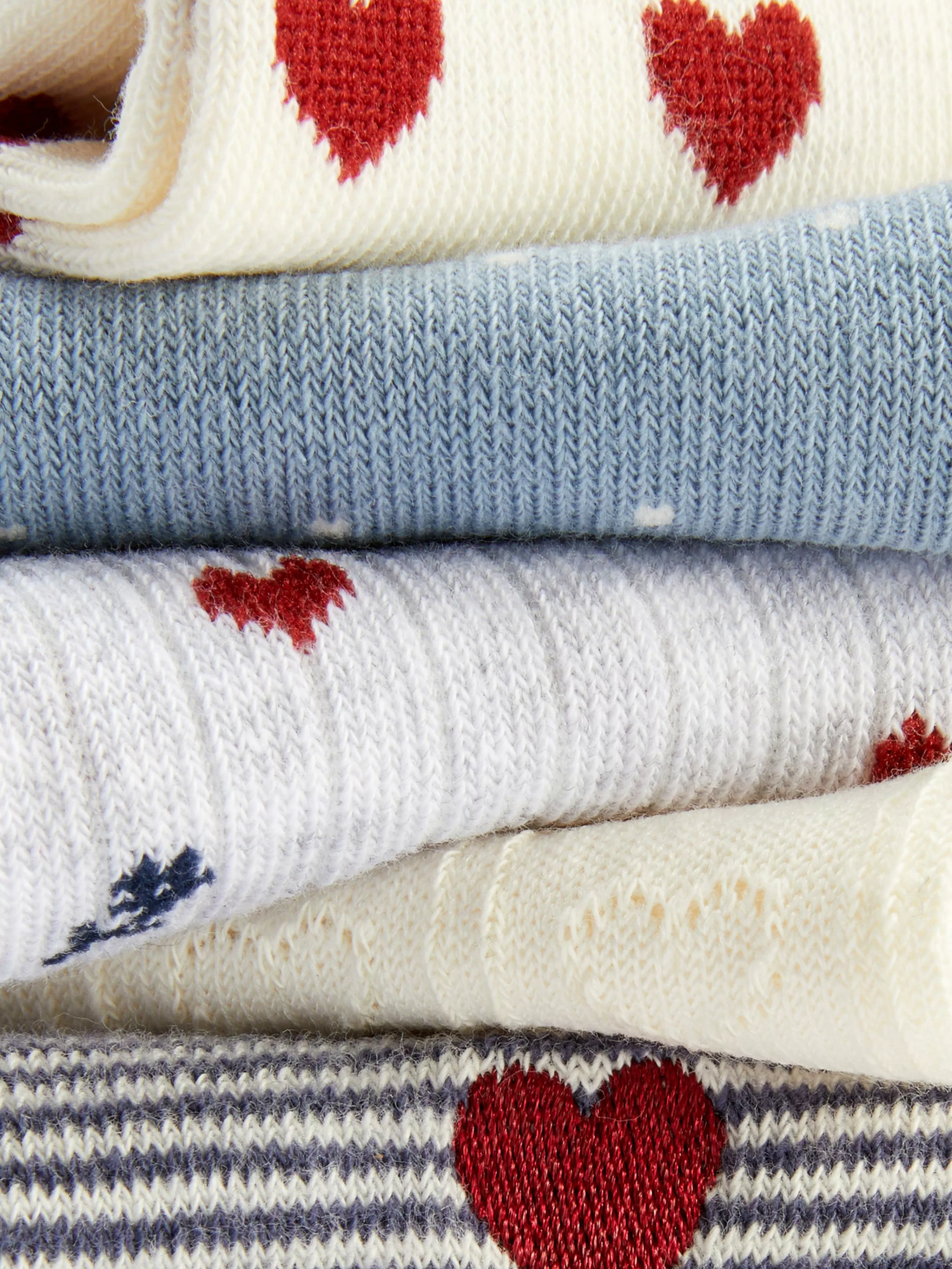 Lot De 5 paires De Chaussettes à Motif Cœur-Primark Online