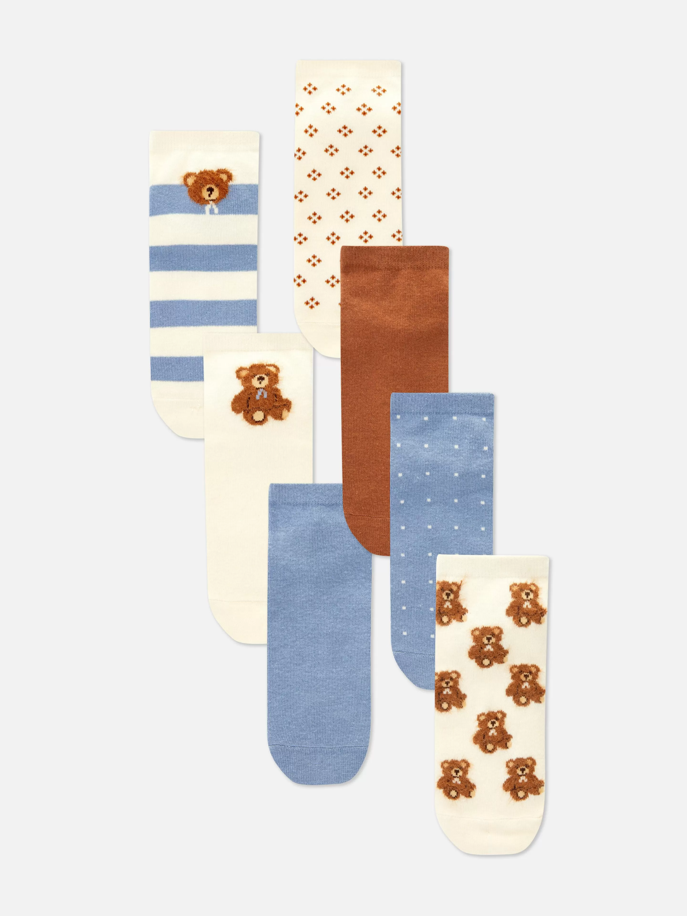 Lot De 7 paires De Chaussettes Ours-Primark Discount