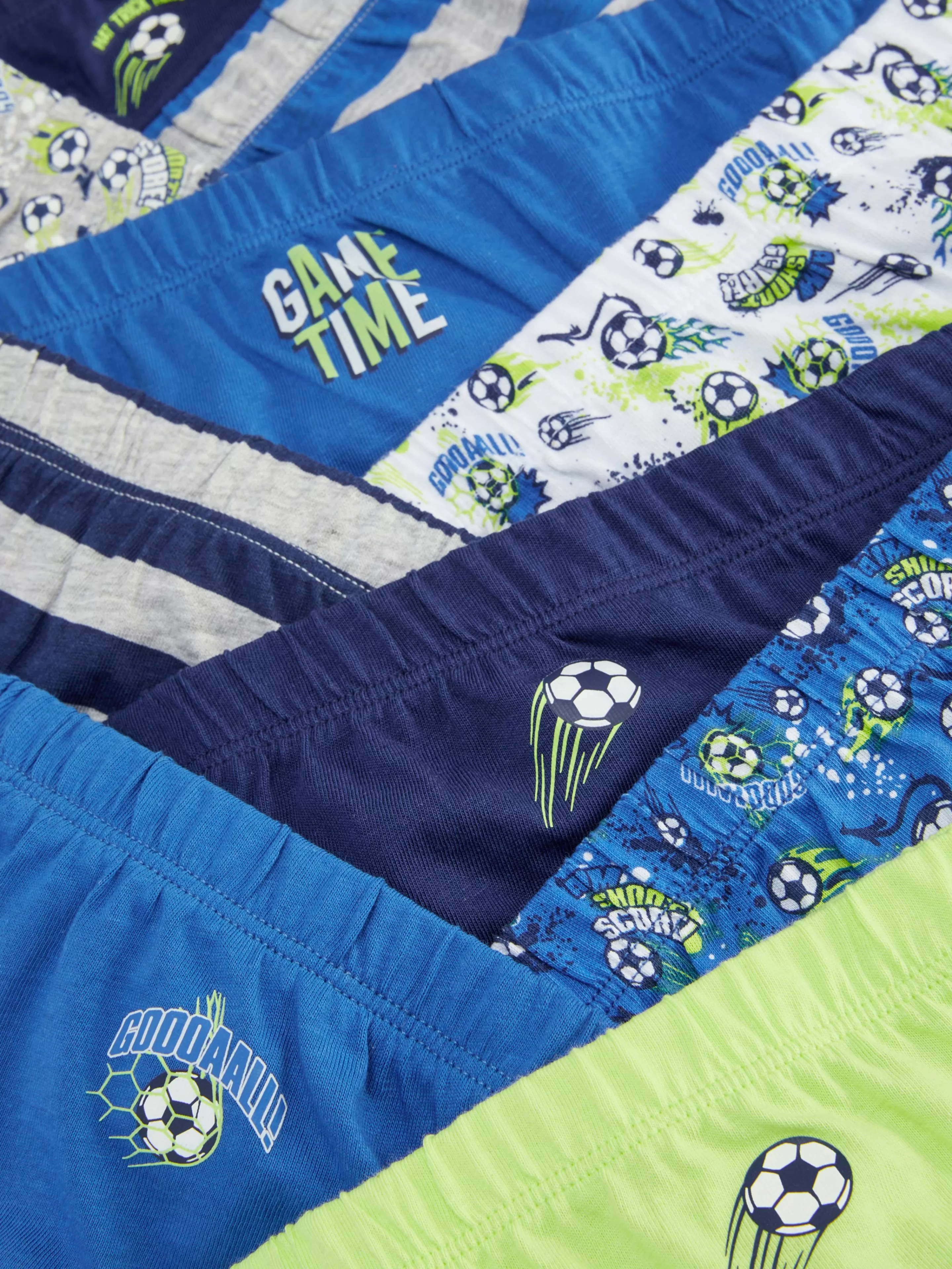 Lot De 10 slips Graphiques Football-Primark Fashion