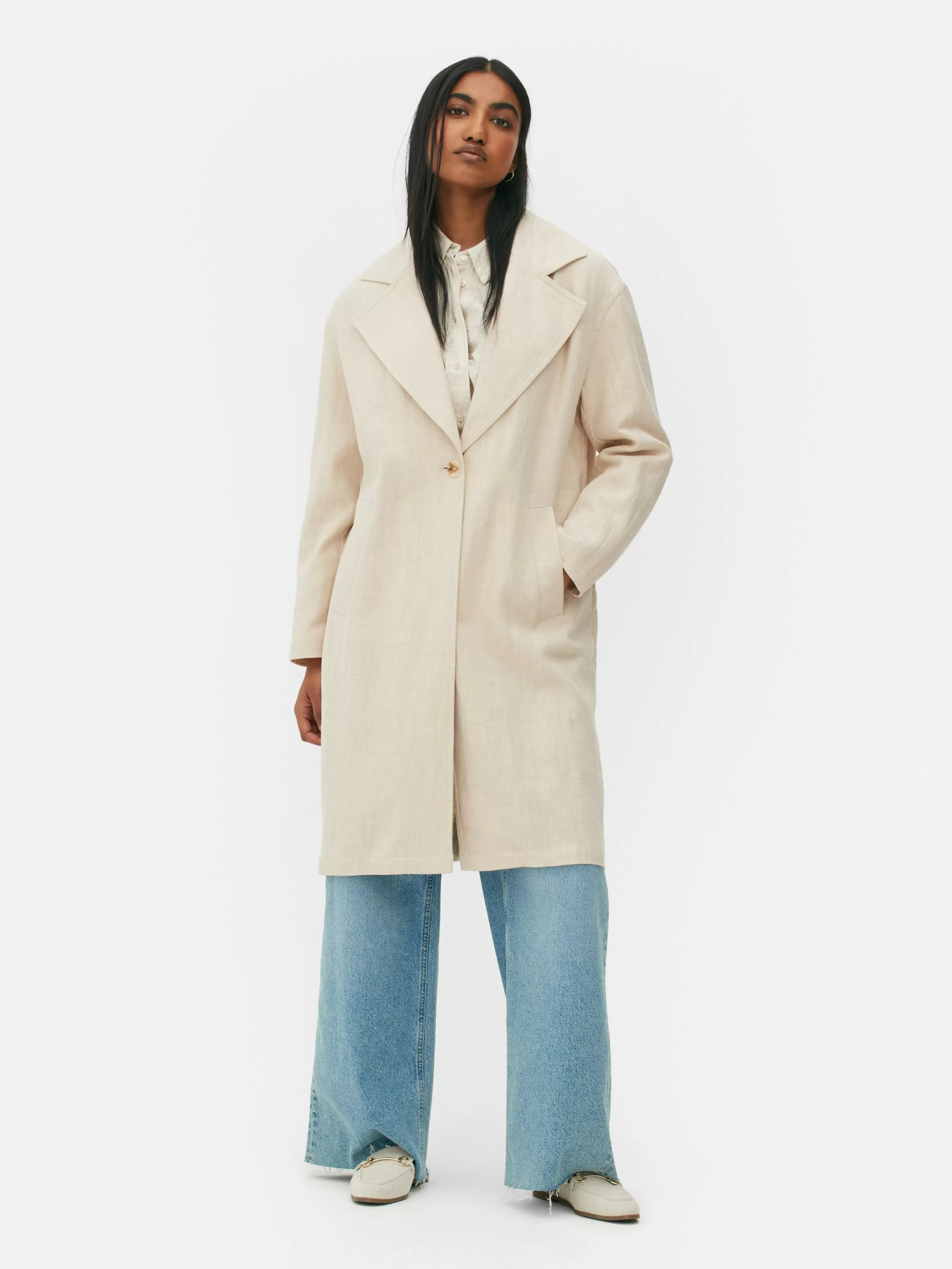 Manteau à Boutonnage Simple-Primark Outlet