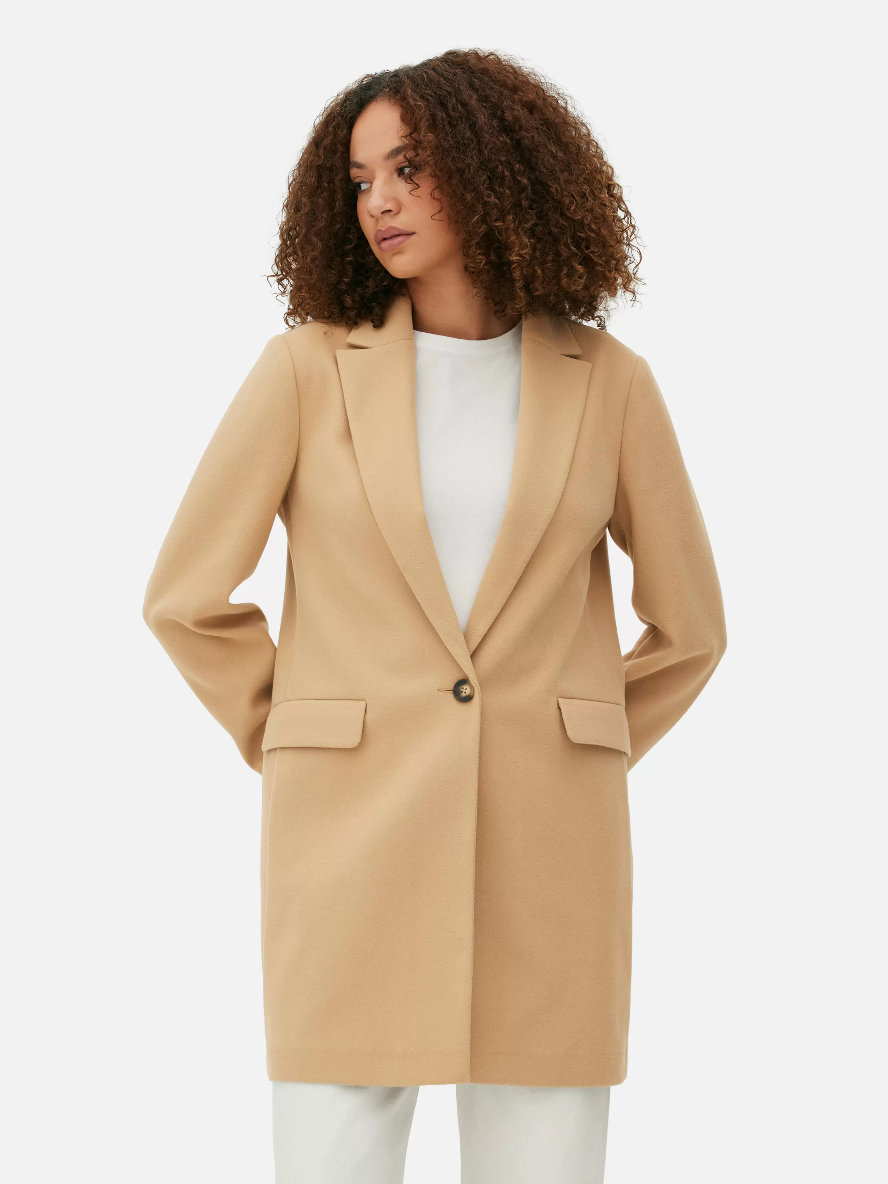 Manteau à Boutonnage Simple Classique-Primark Fashion
