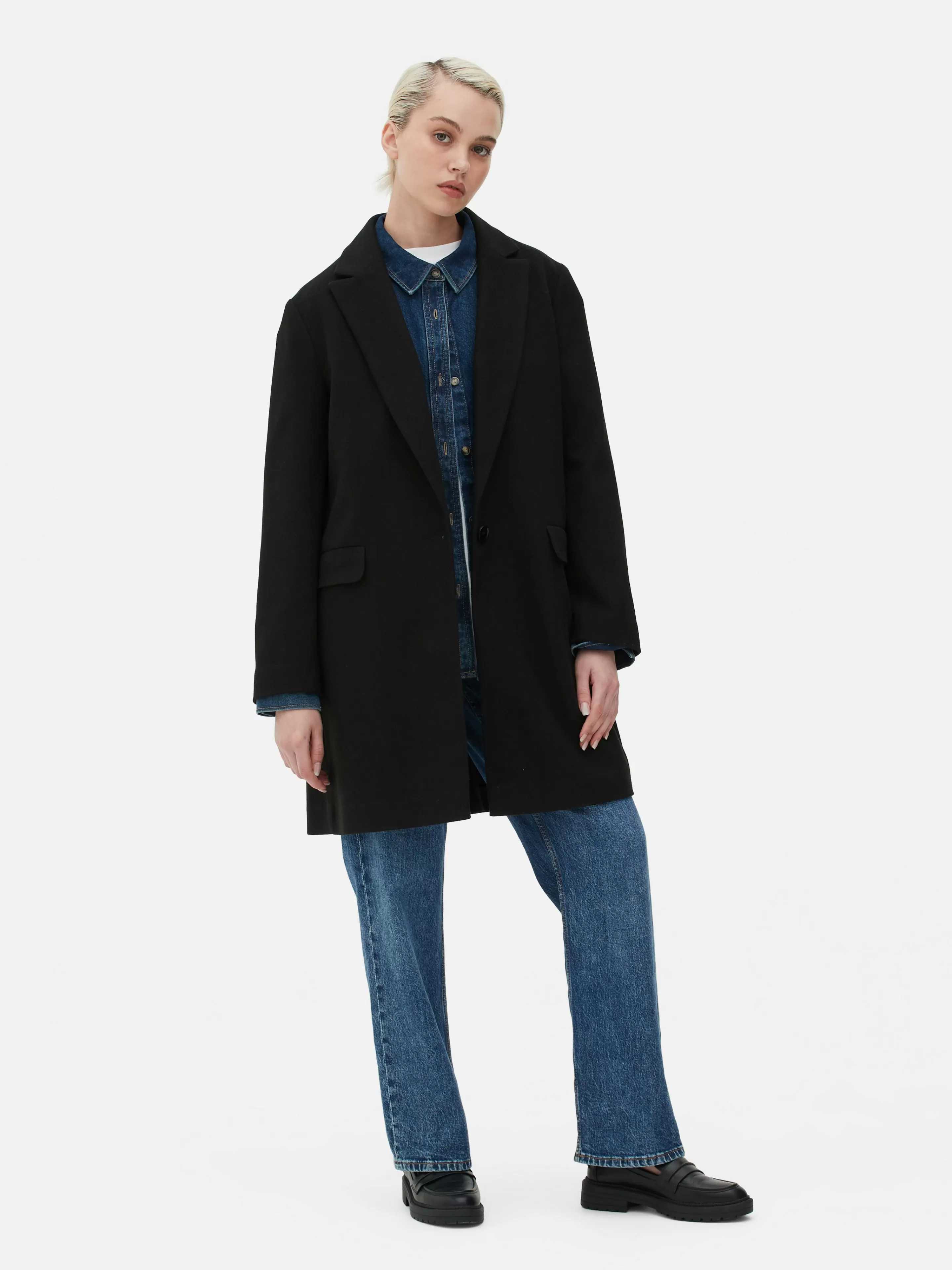Manteau à Boutonnage Simple Classique-Primark Hot