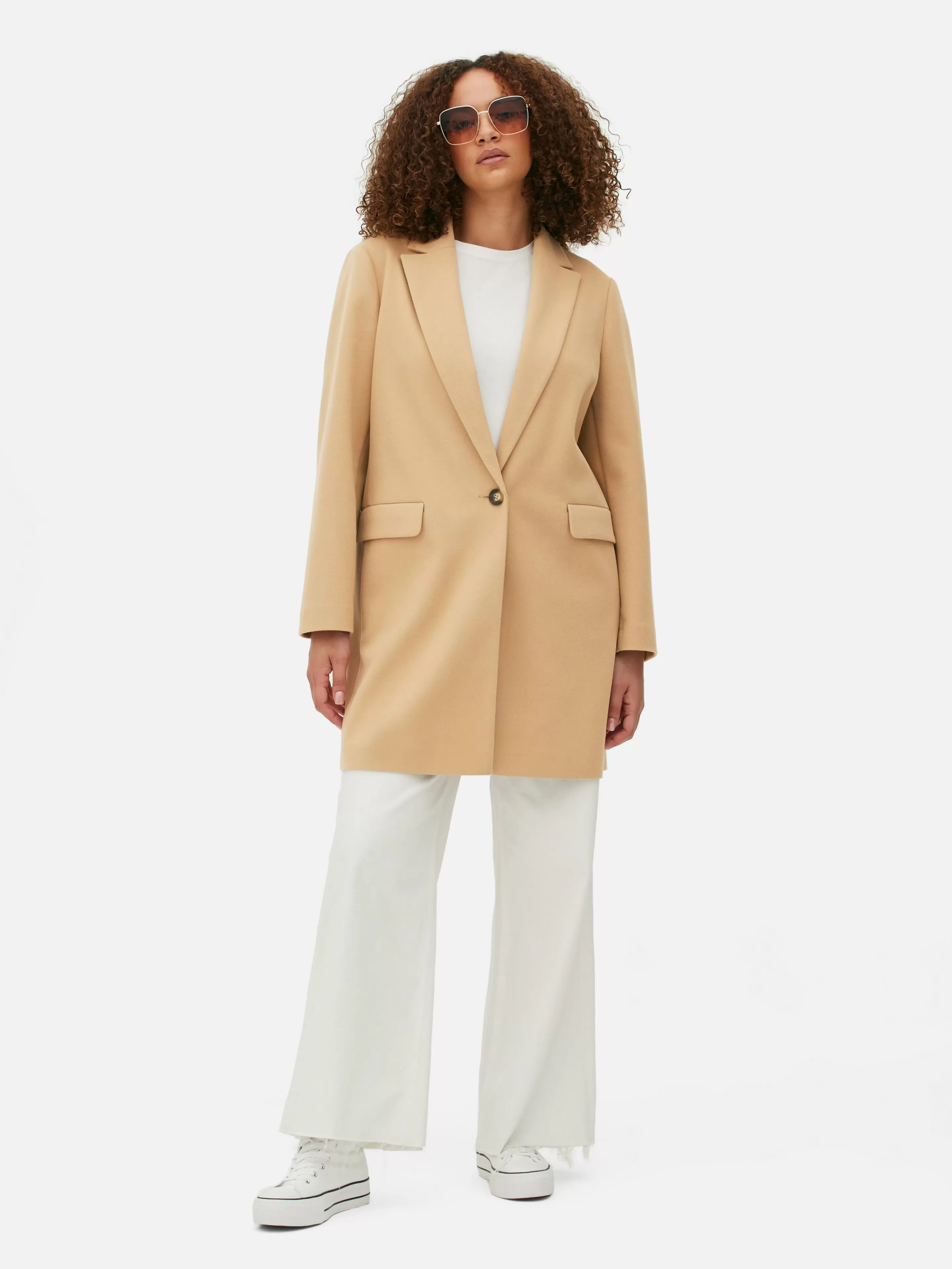 Manteau à Boutonnage Simple Classique-Primark Fashion