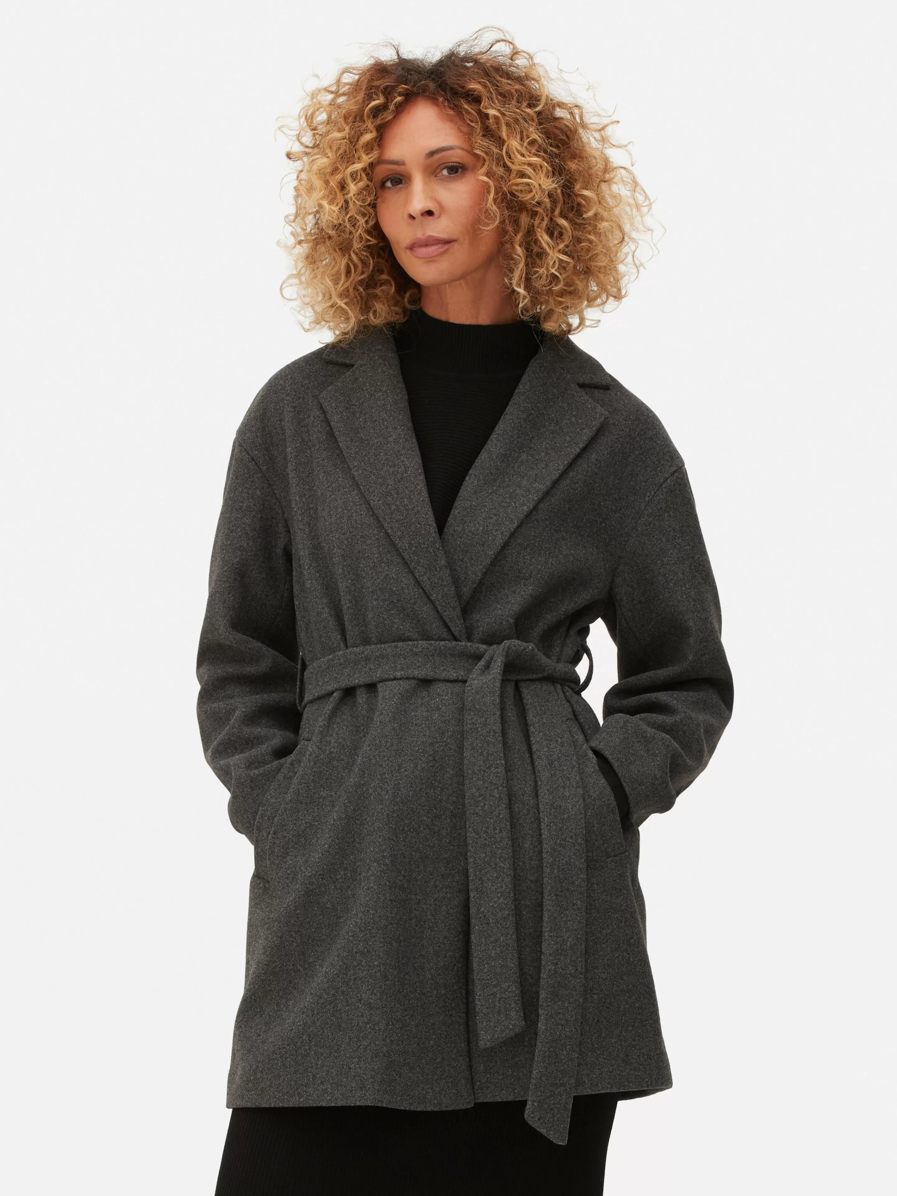 Manteau Cache-cœur à Ceinture-Primark Clearance