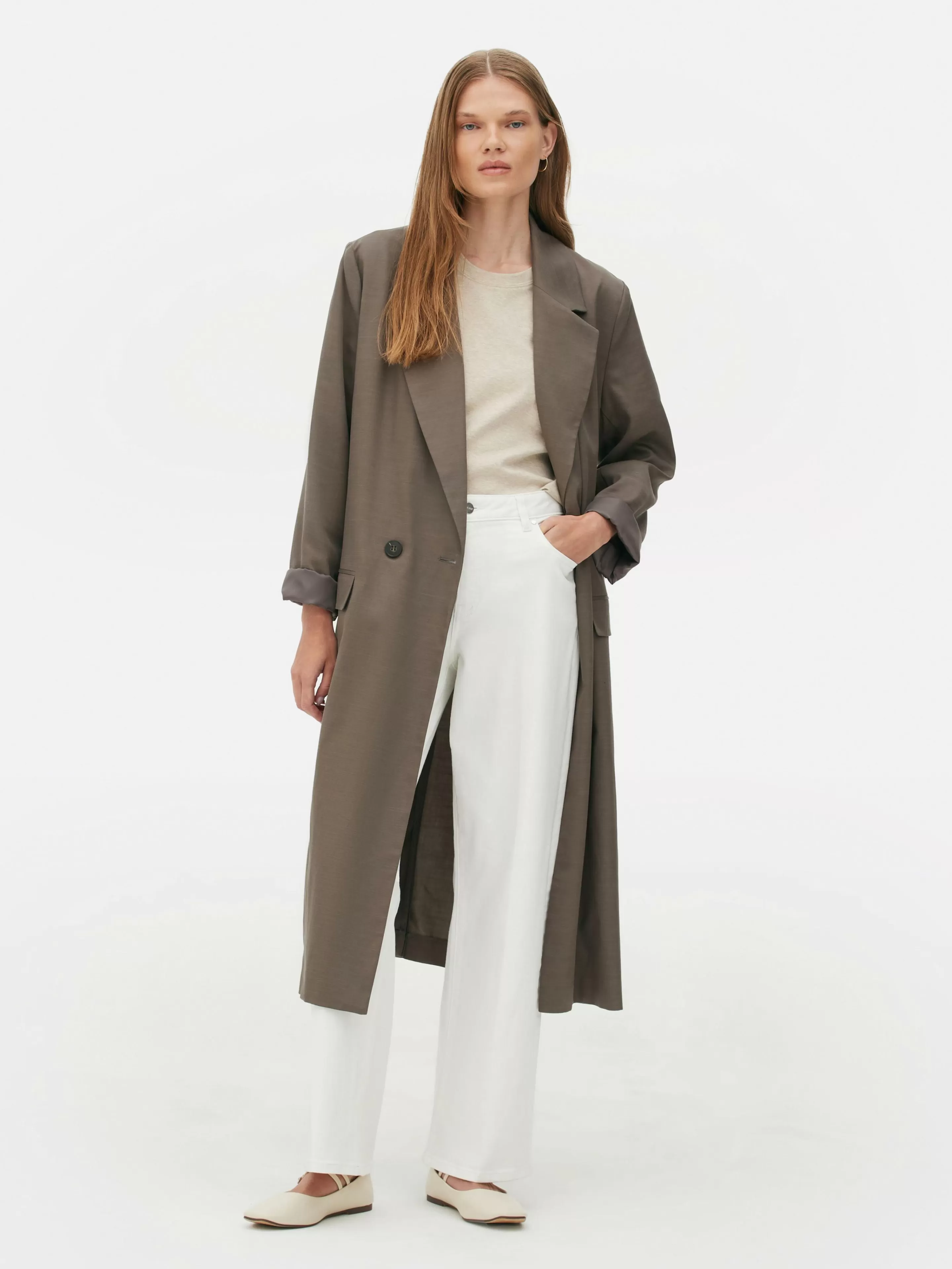 Manteau Cache-poussière à Double Boutonnage The Edit-Primark Cheap