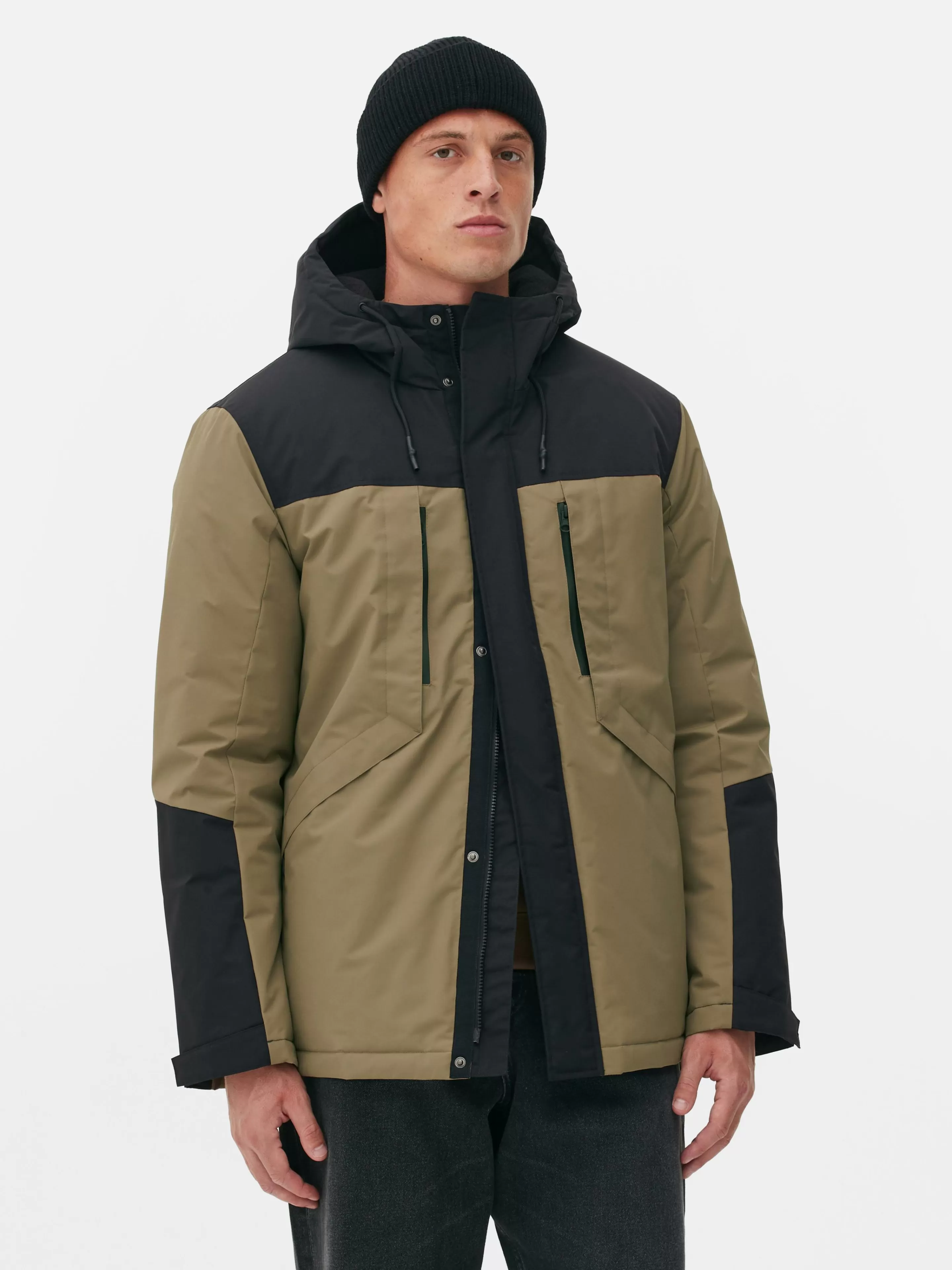 Manteau Court Color Block-Primark Discount