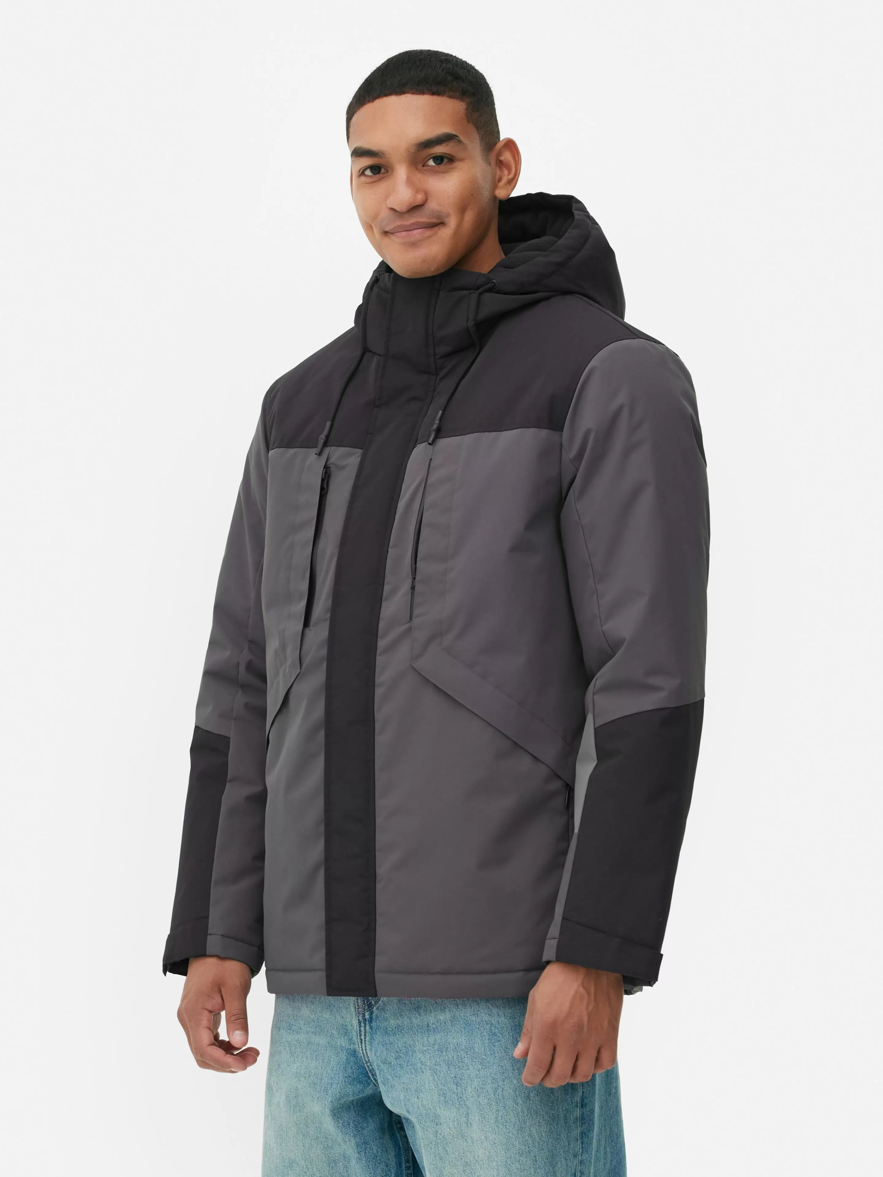 Manteau Court Color Block-Primark Fashion