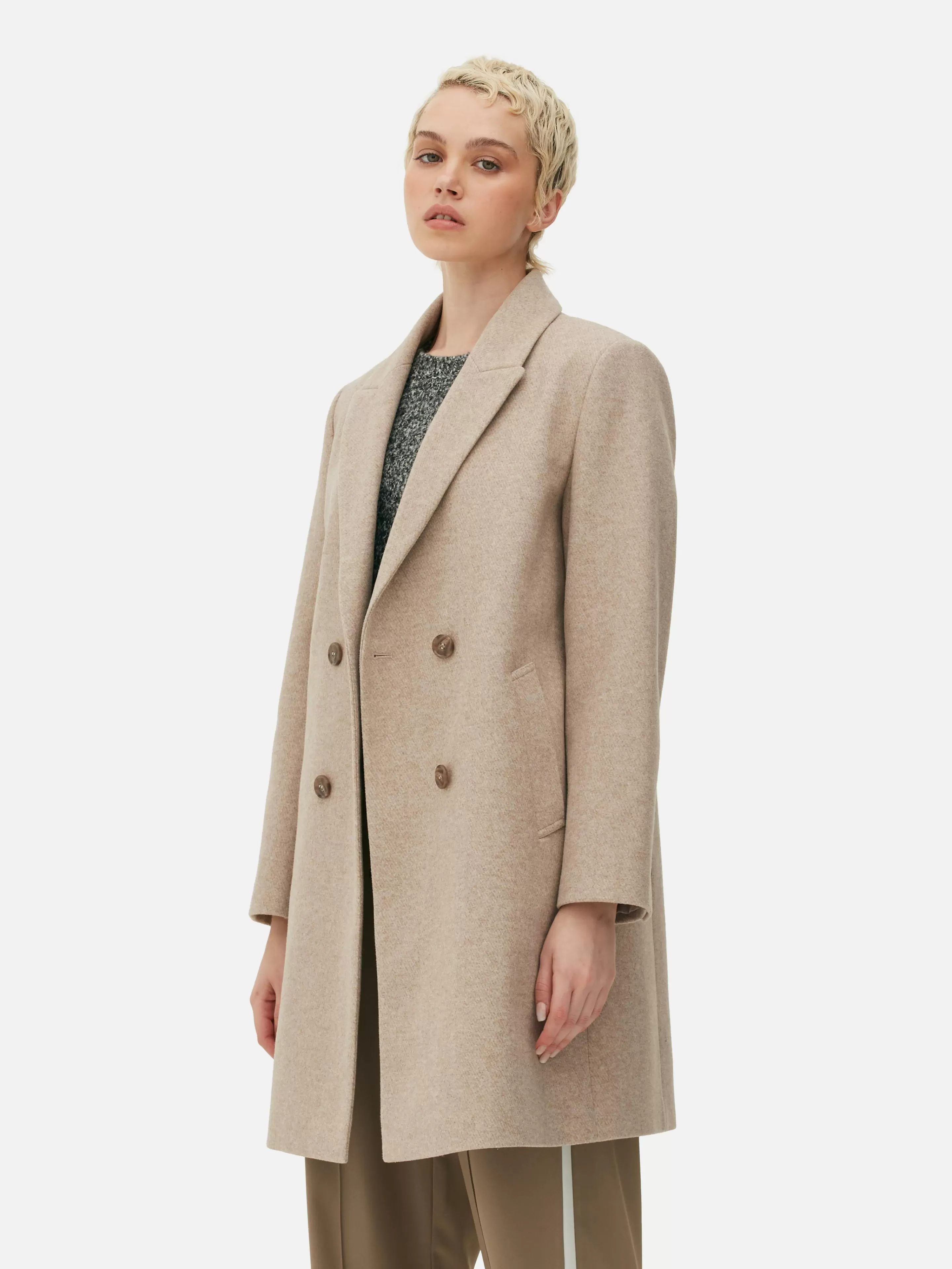Manteau Croisé En Sergé-Primark Online