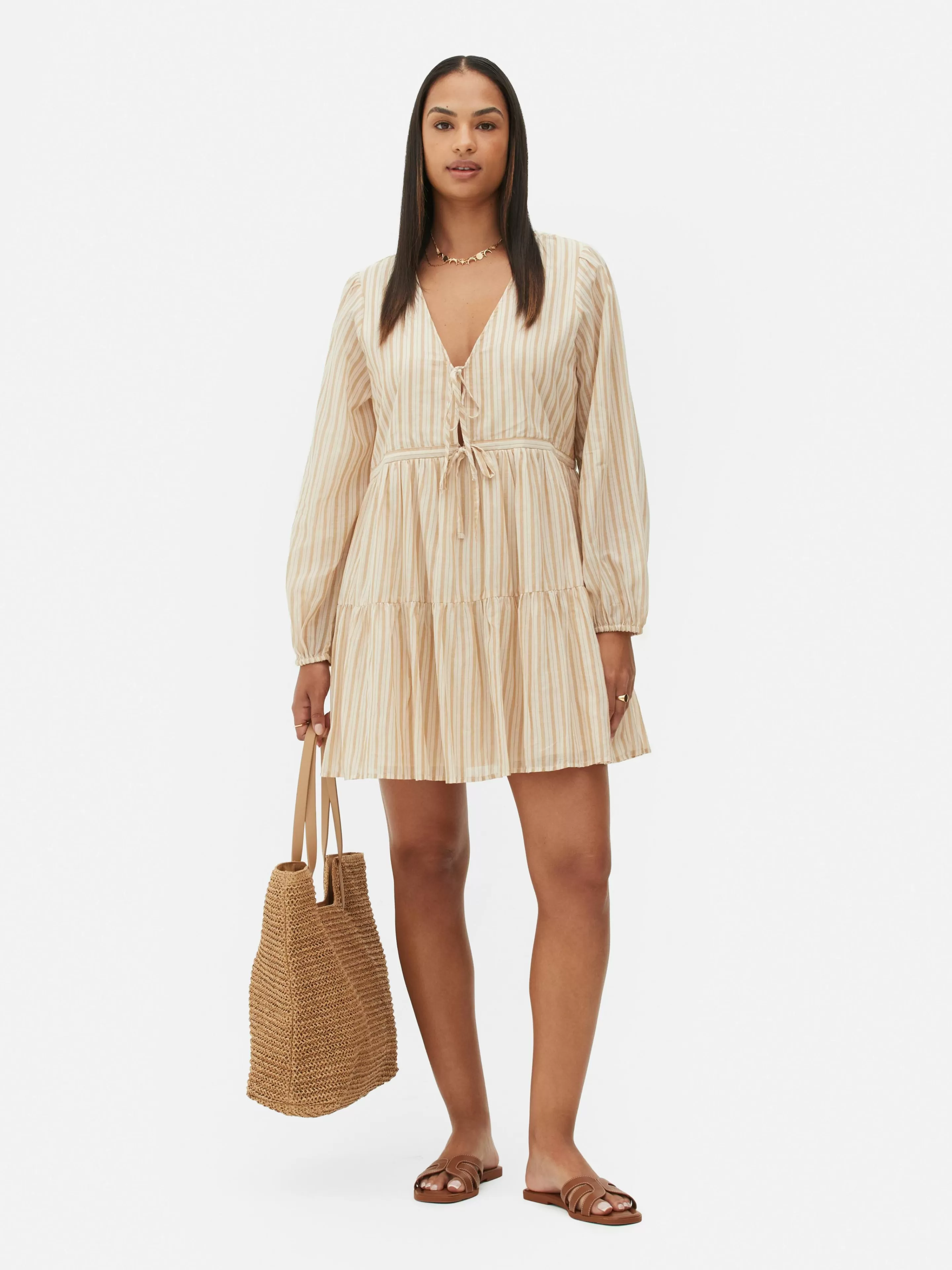 Mini Robe à Smocks Nouée Sur Le Devant-Primark Best Sale