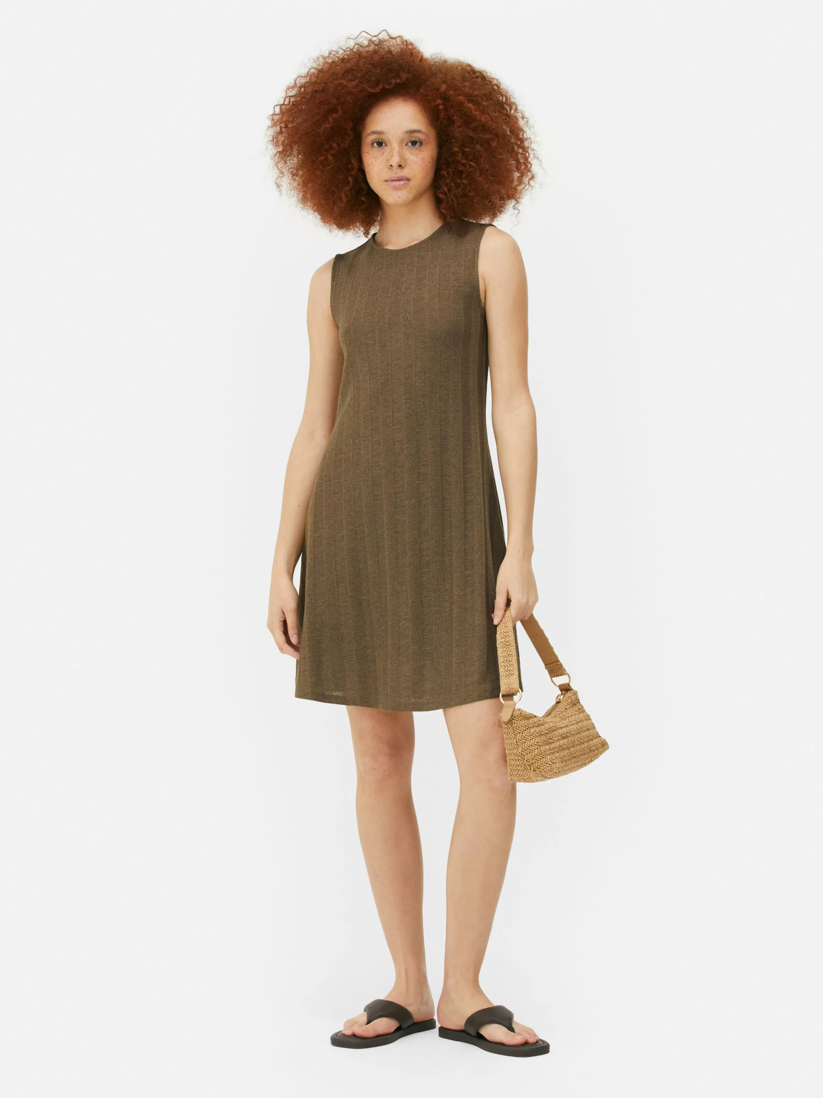 Mini Robe Côtelée Sans Manches-Primark Store