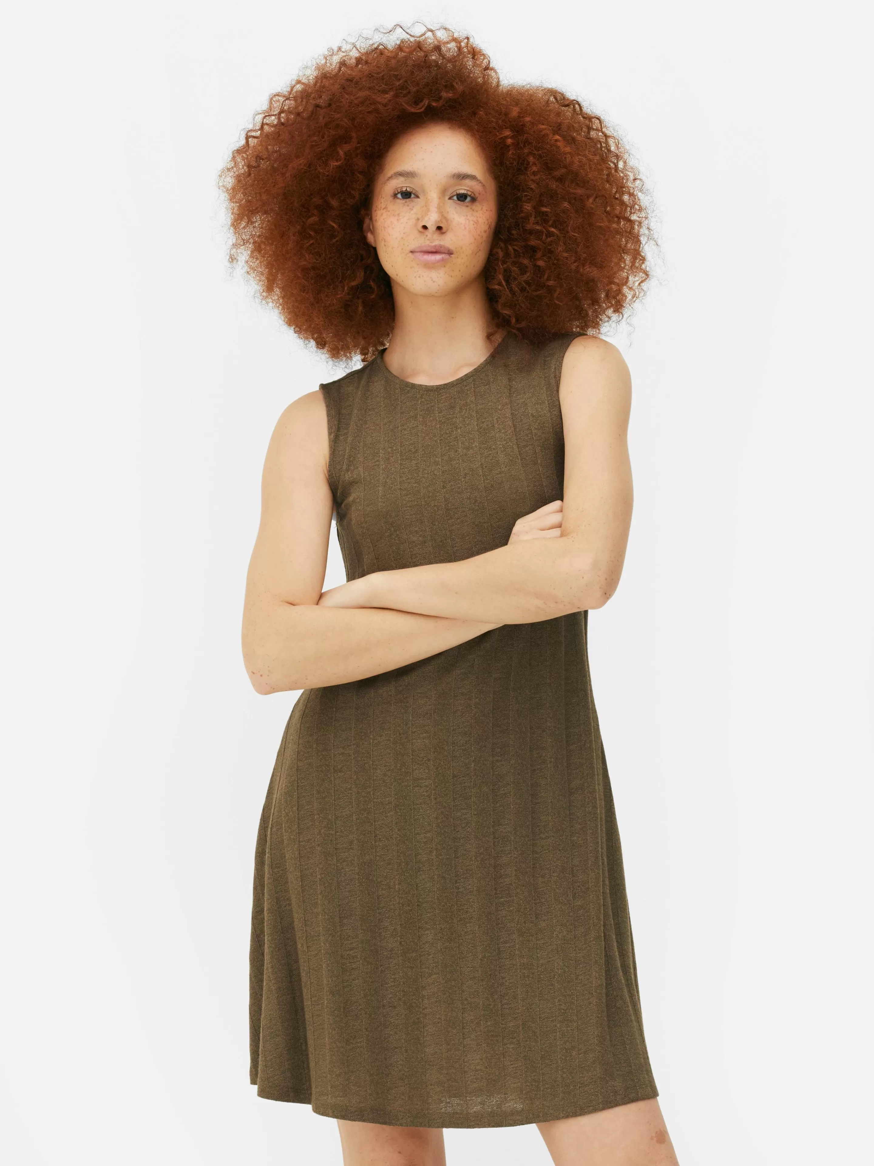 Mini Robe Côtelée Sans Manches-Primark Store
