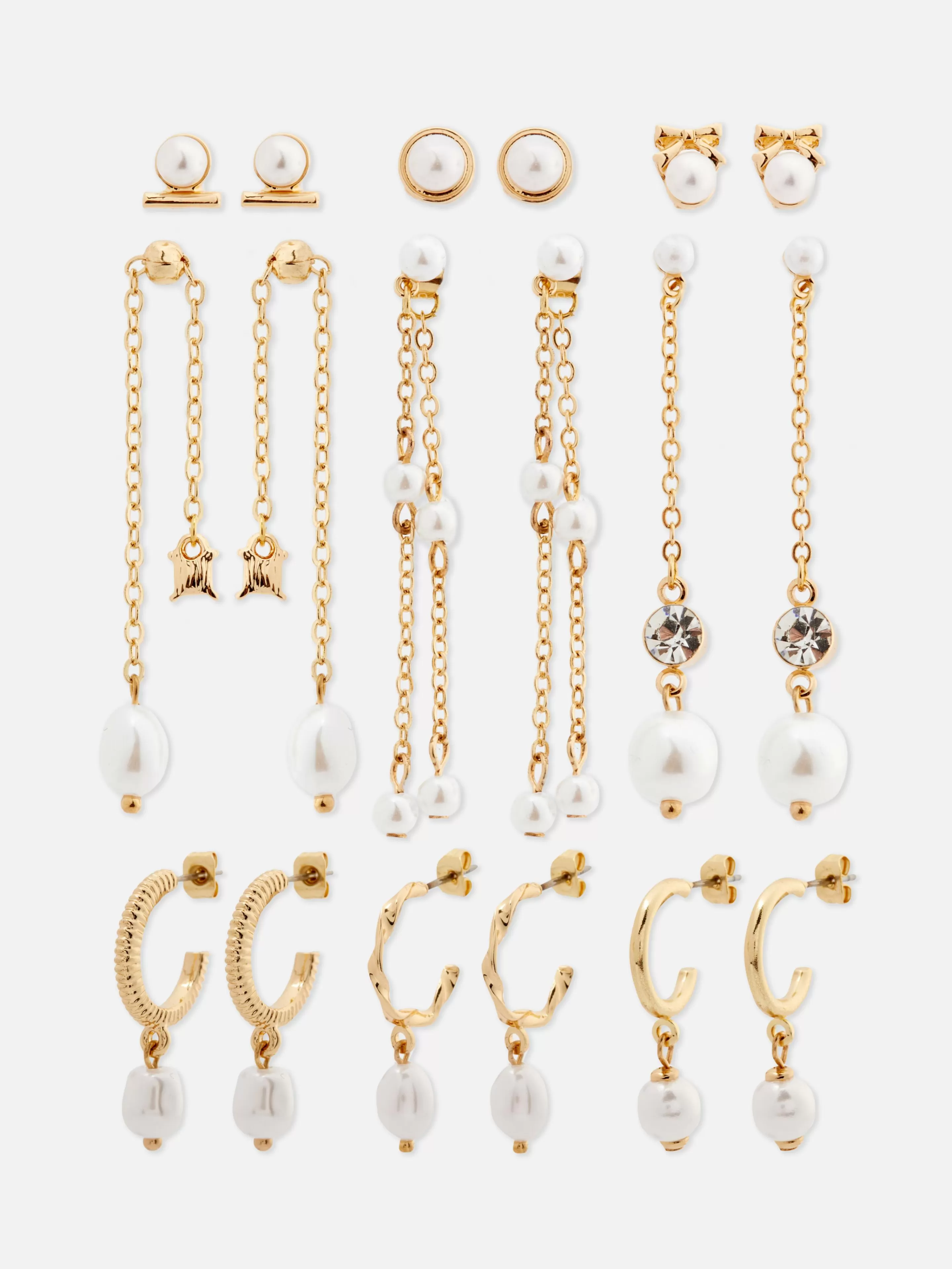 9 paires De Boucles D'oreilles à Fausses Perles-Primark Fashion