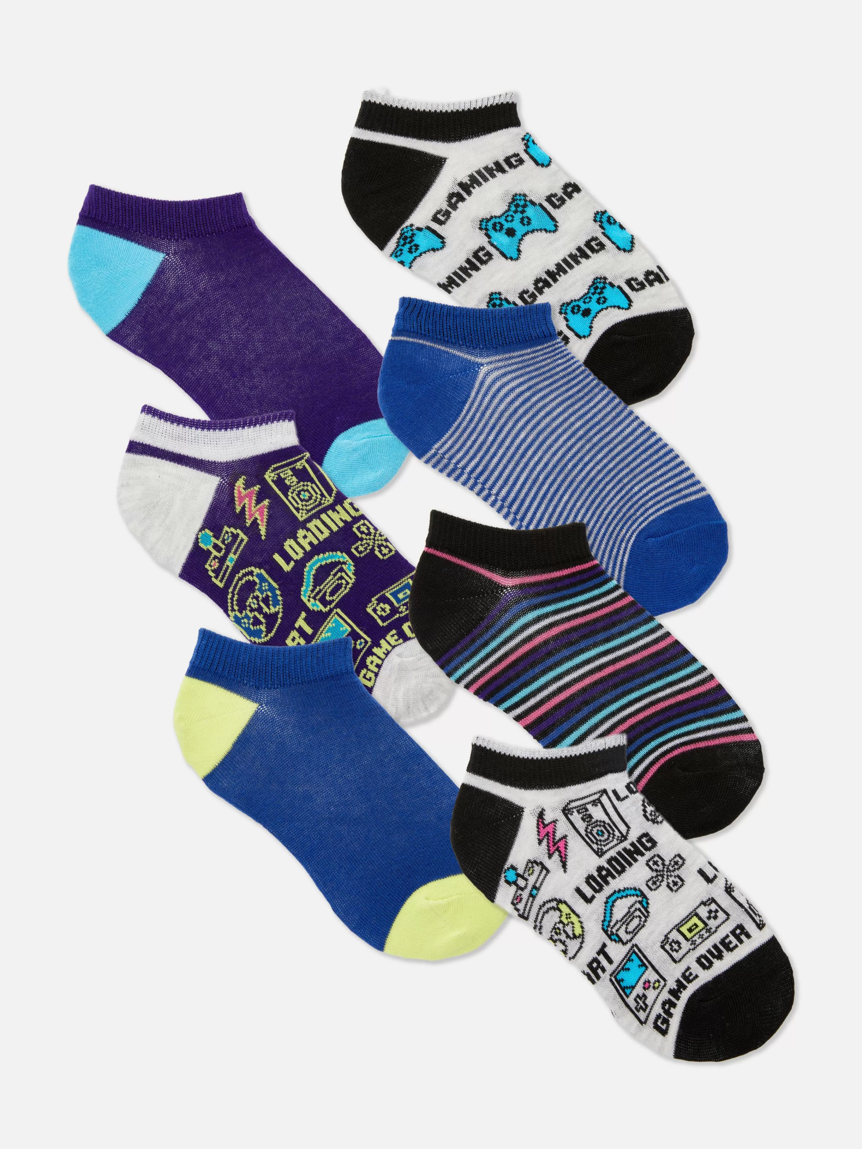 7 Paires De Socquettes à Motif Jeux Vidéos-Primark Online