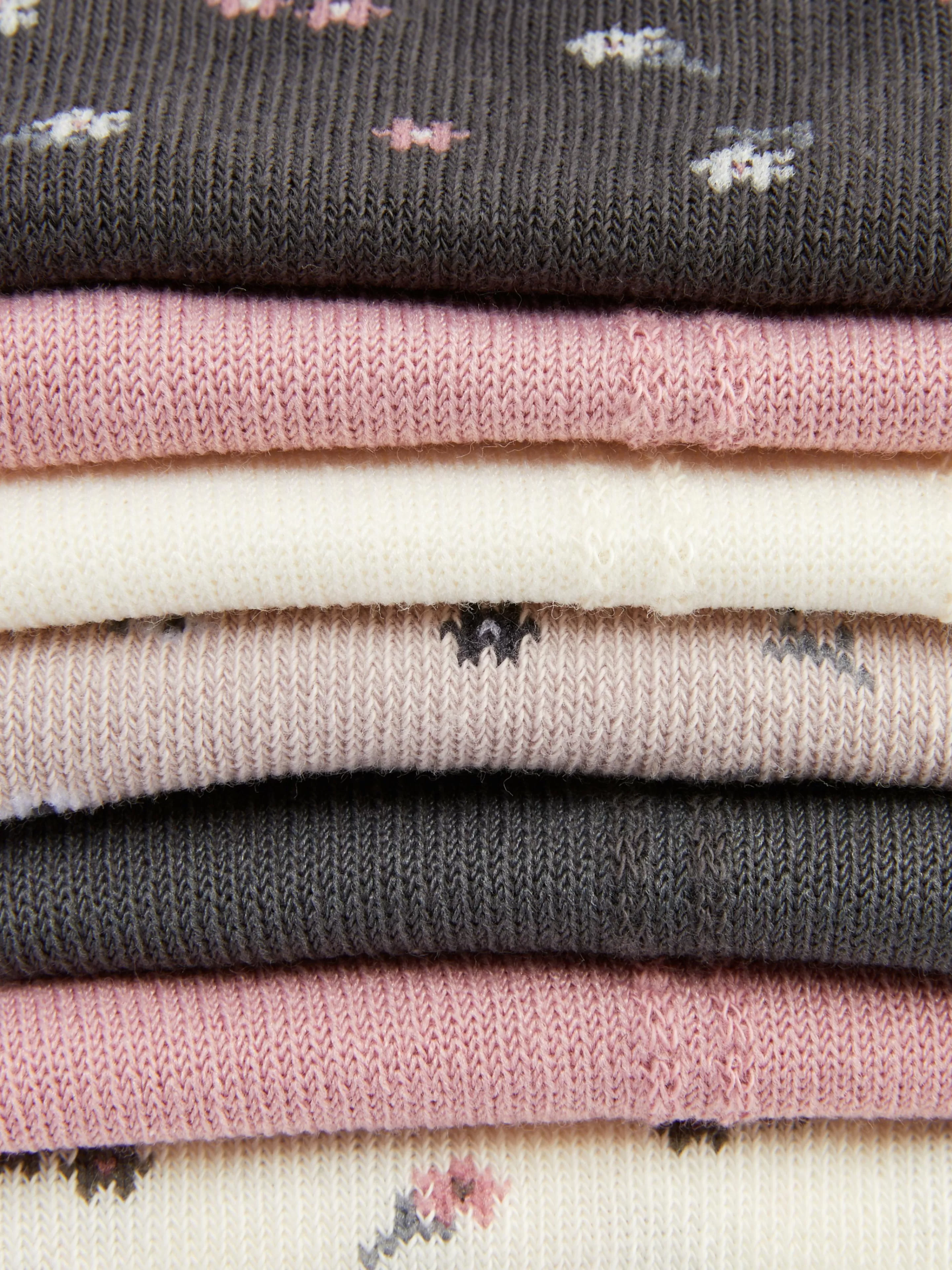 7 Paires De Socquettes à Motifs Assortis-Primark Sale