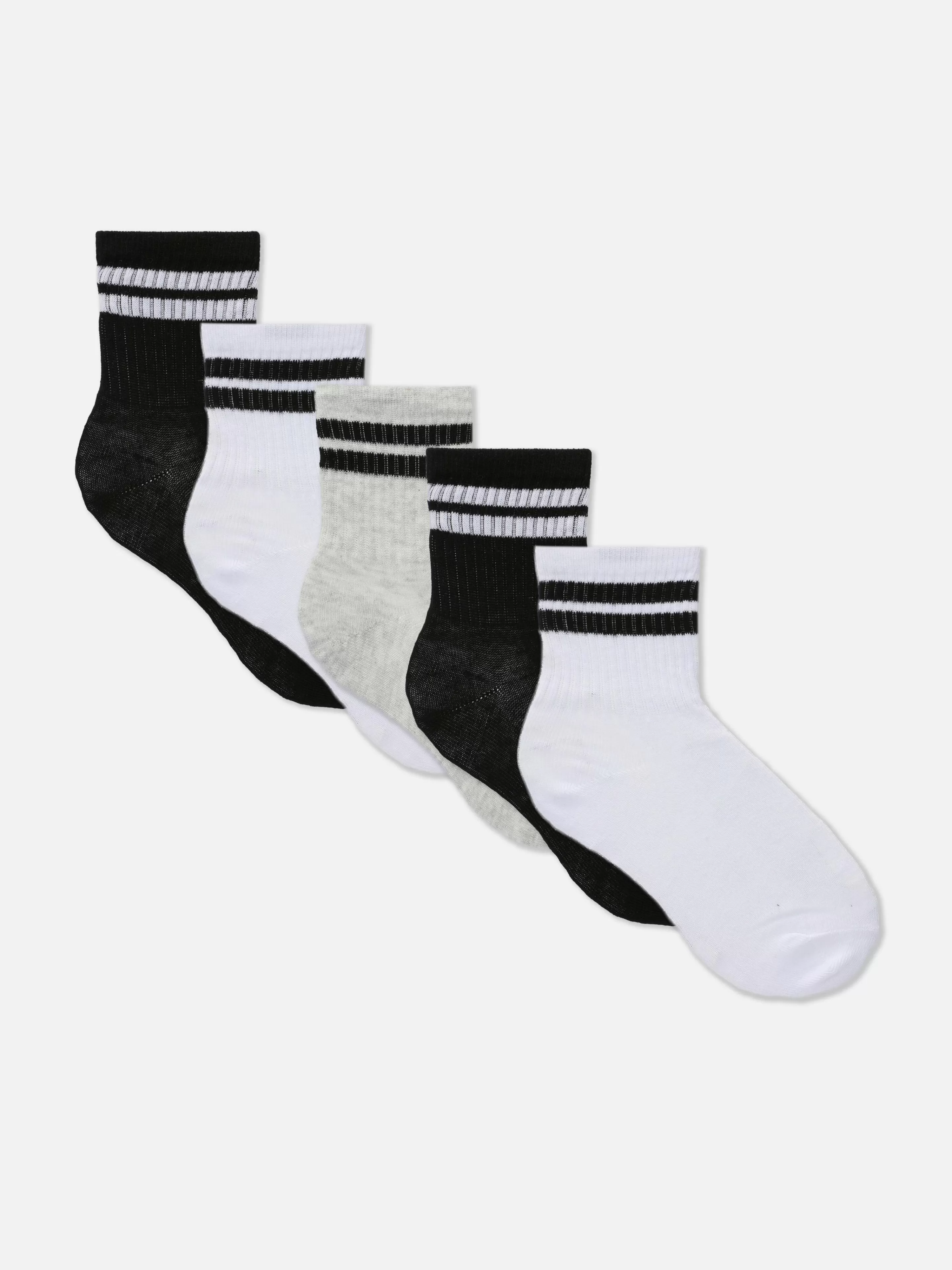 5 Paires De Socquettes De Sport à Rayures-Primark Shop