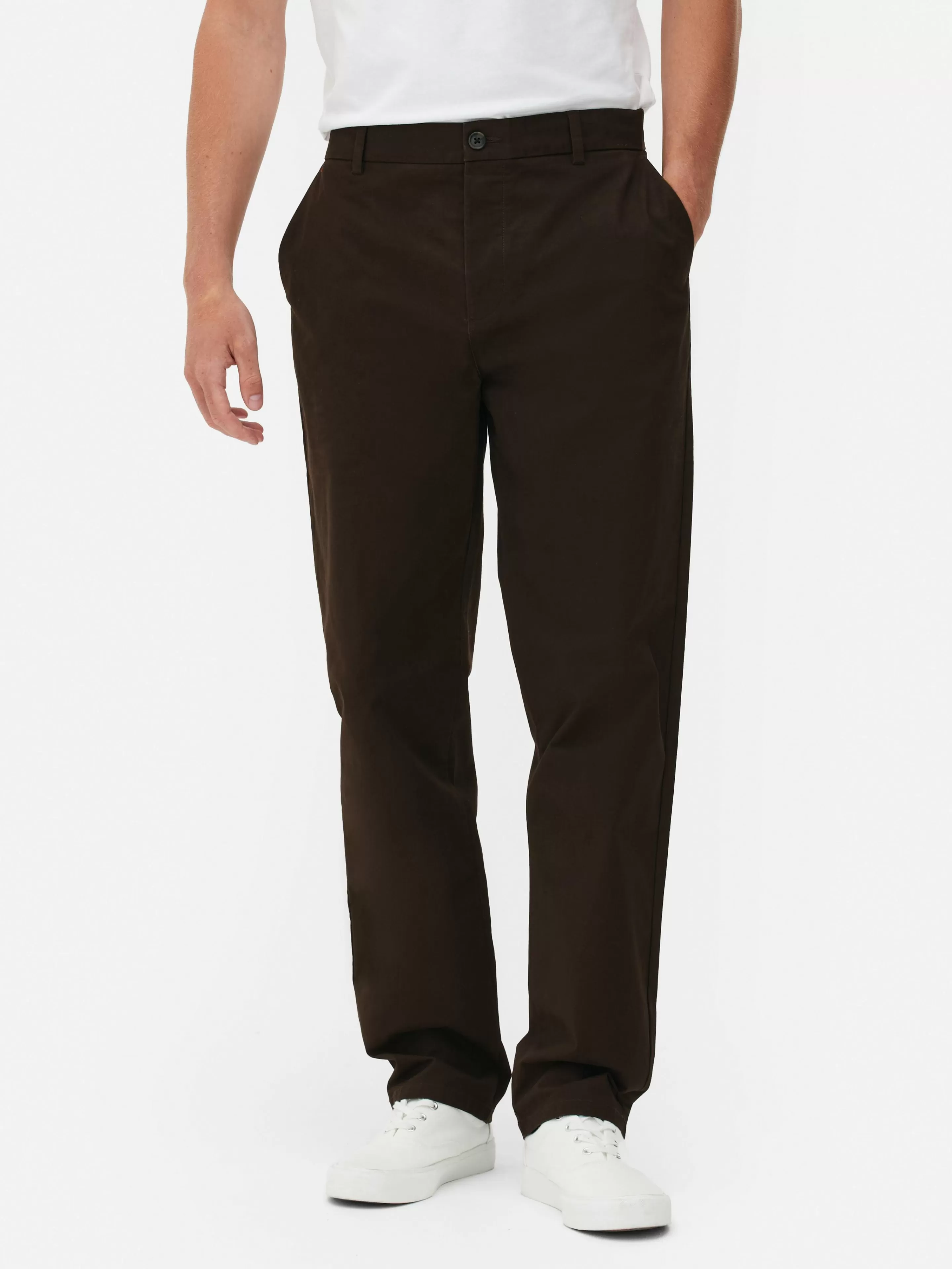 Pantalon Chino Stretch Coupe Droite-Primark New
