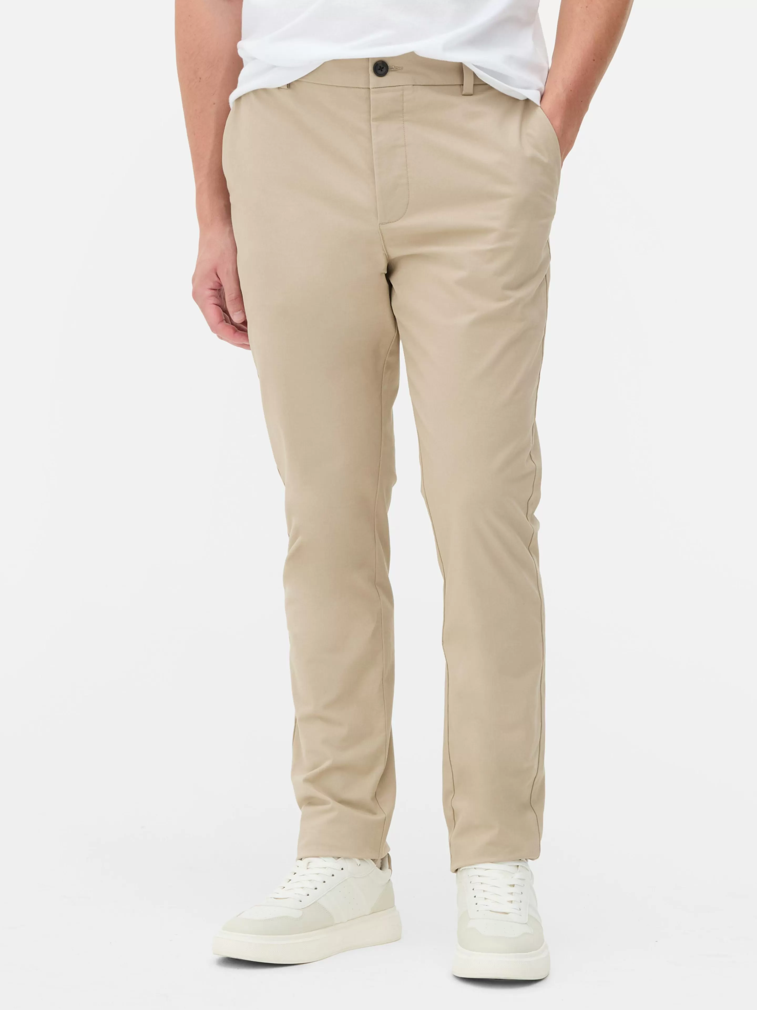 Pantalon Chino Stretch Coupe Slim-Primark Outlet