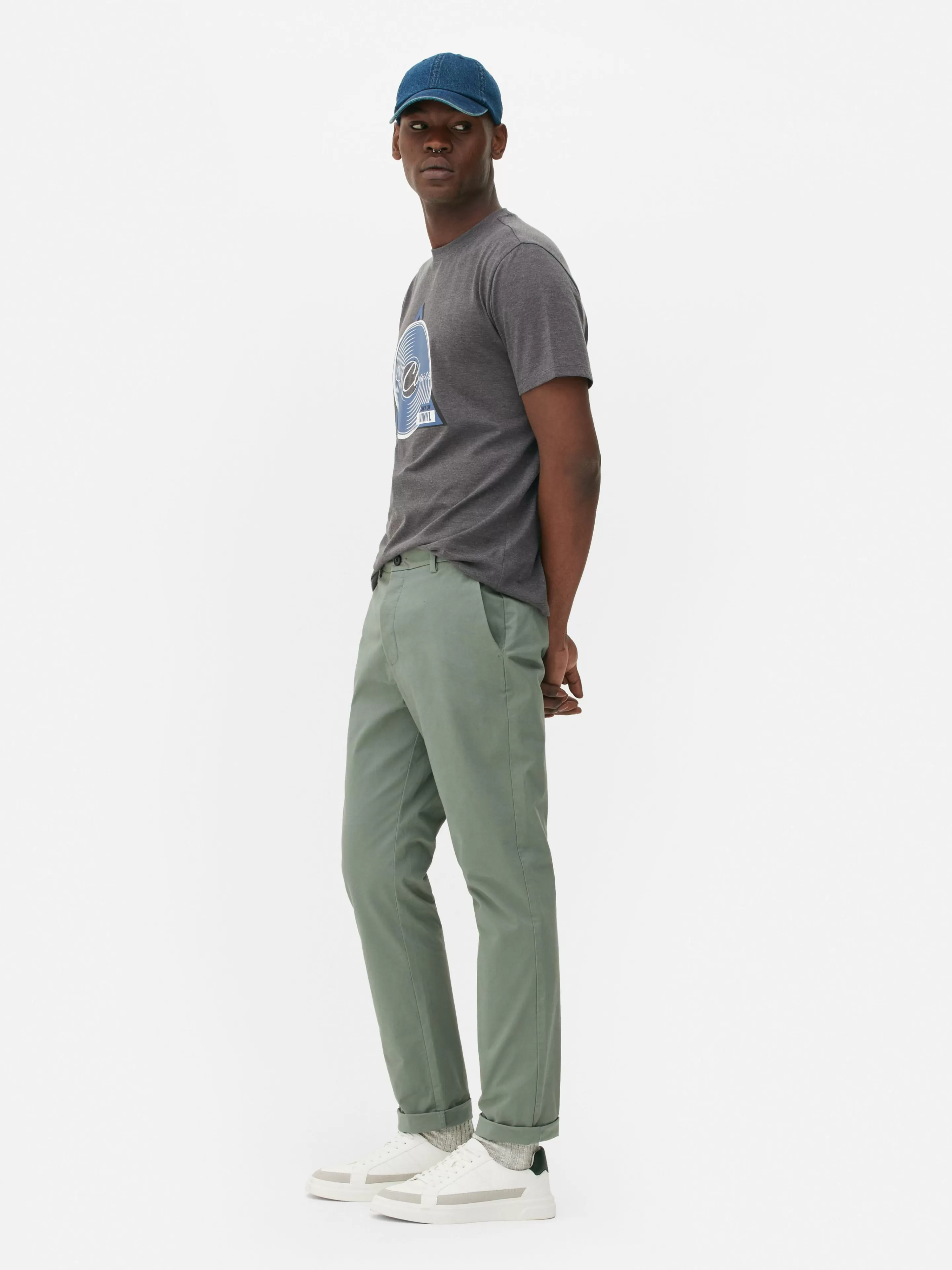 Pantalon Chino Stretch Coupe Slim-Primark Outlet