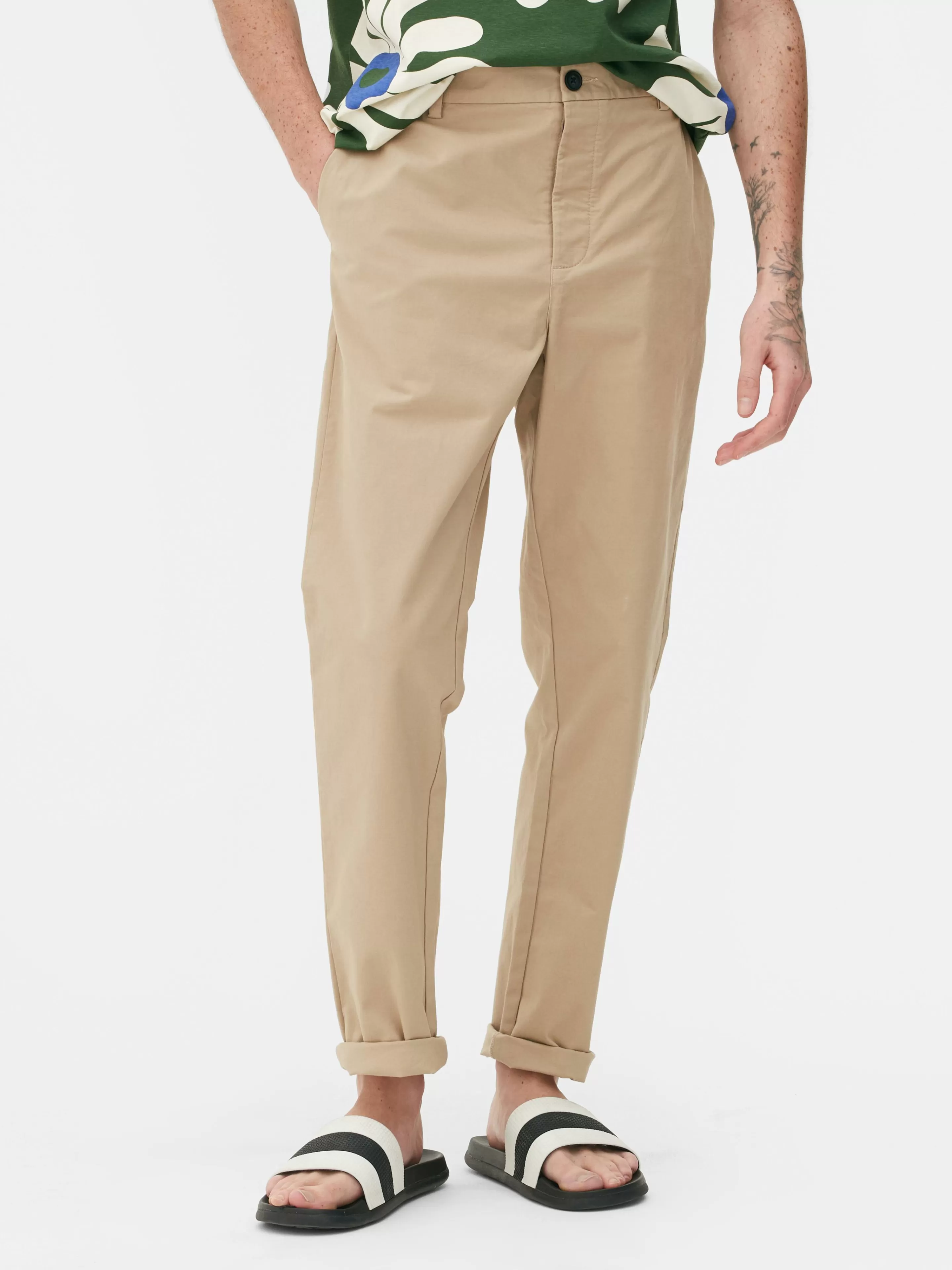Pantalon Chino Stretch Coupe Slim-Primark New