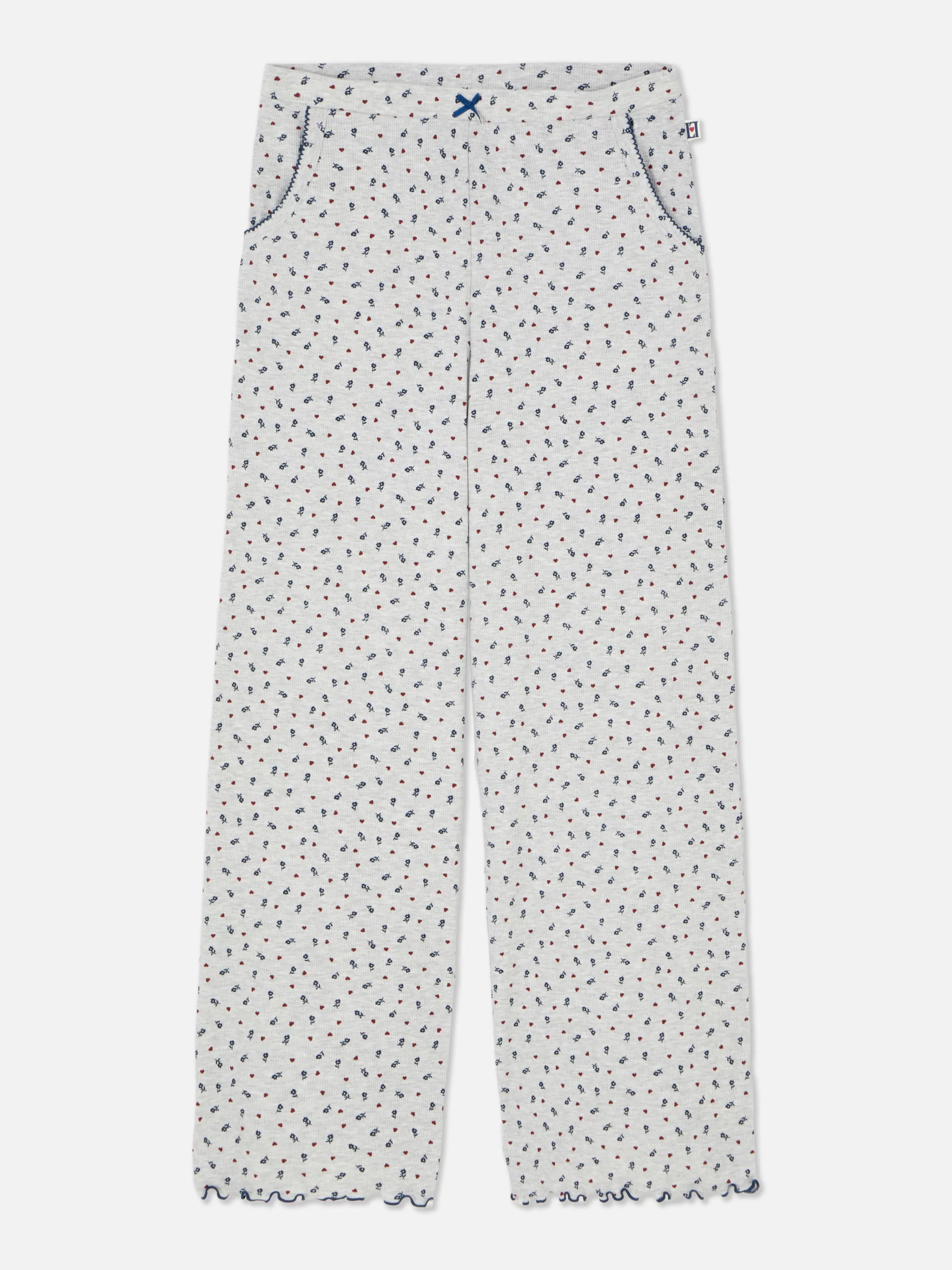Pantalon De Pyjama Large Côtelé à Petites Fleurs-Primark Discount