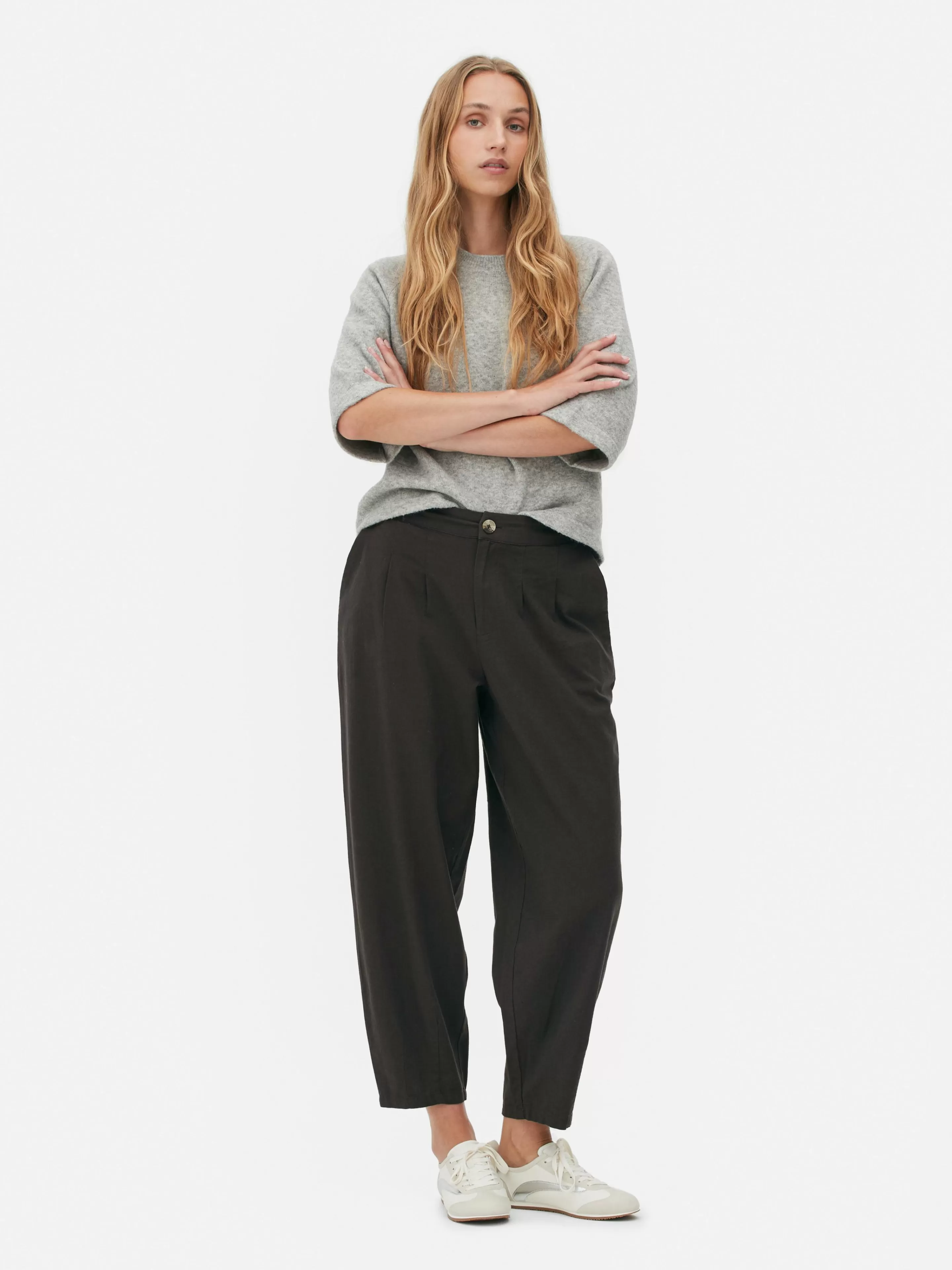 Pantalon Fuselé Plissé-Primark Fashion