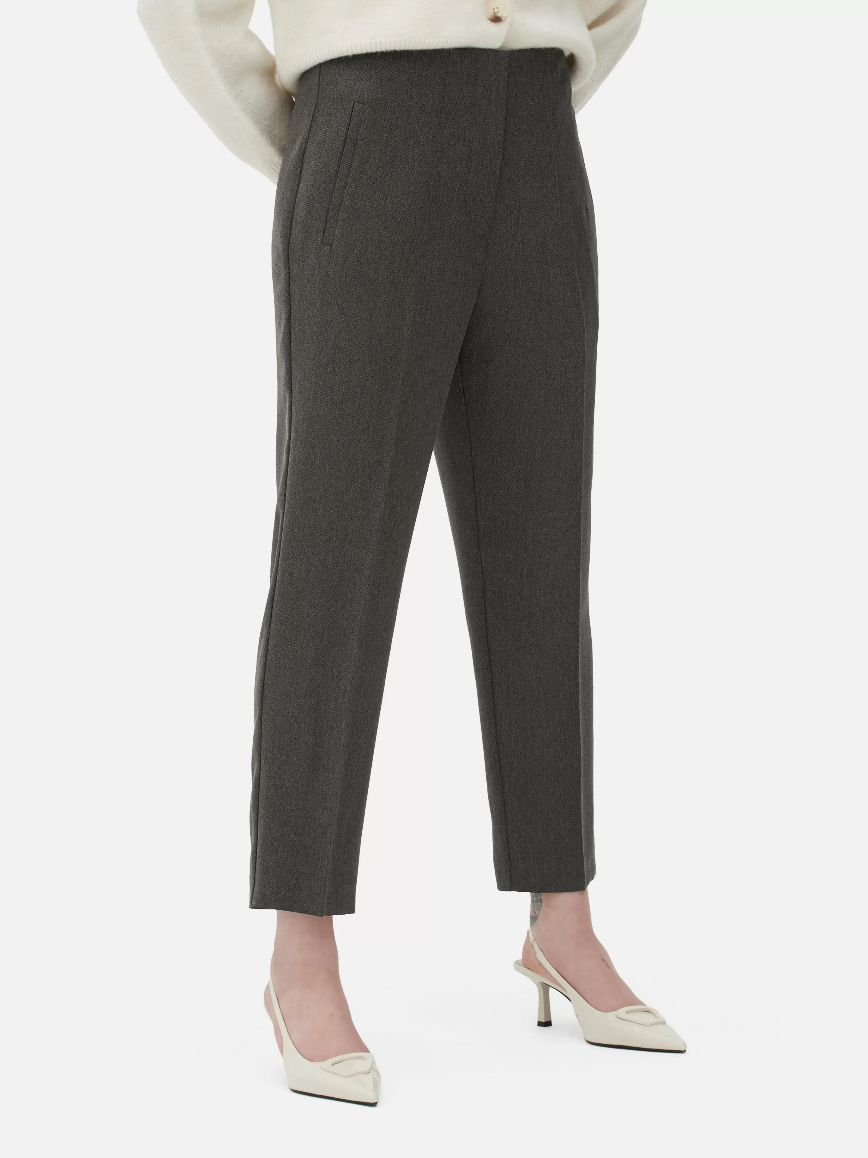 Pantalon Taille Haute à Surpiqûres-Primark Sale