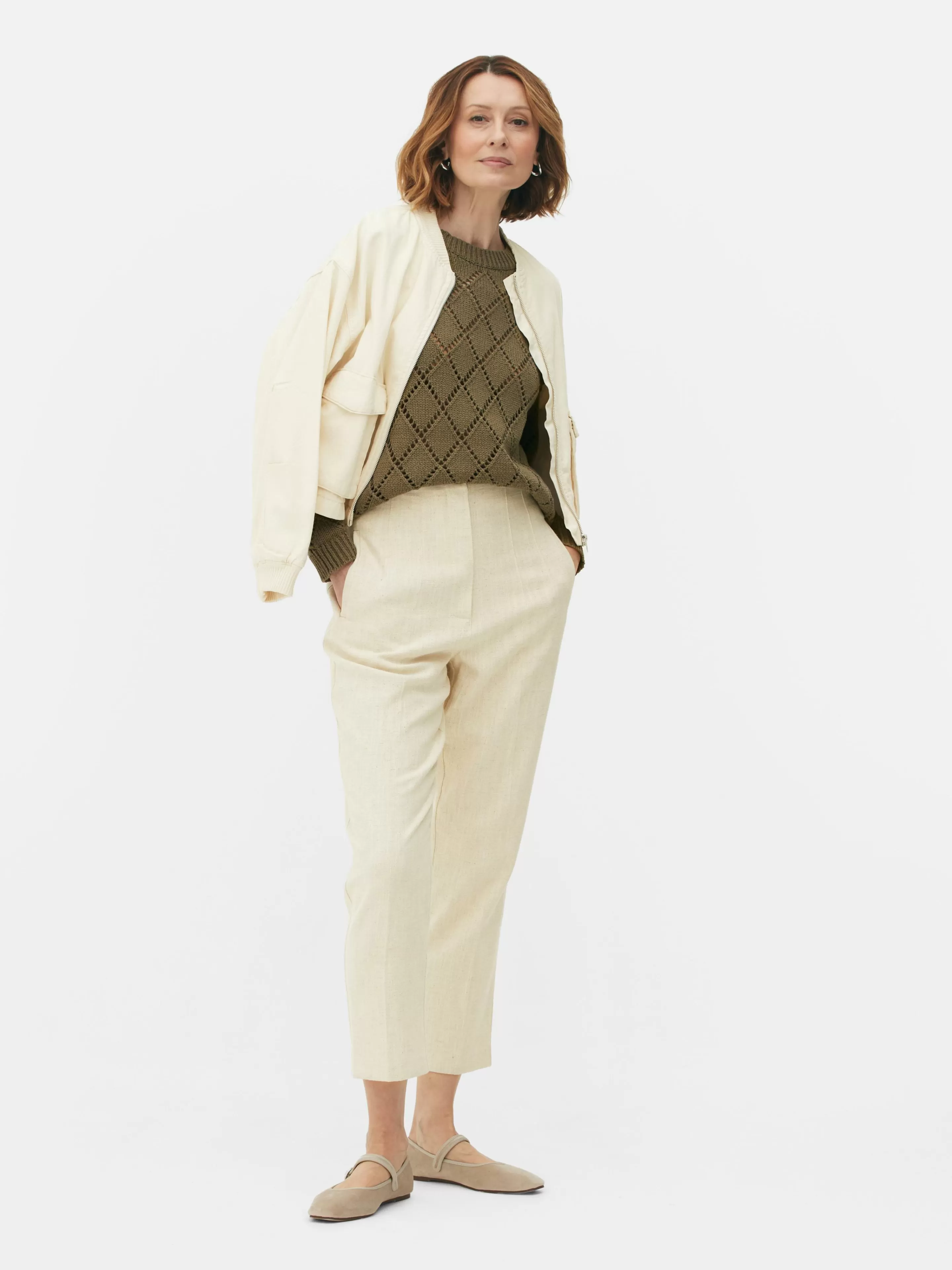 Pantalon Taille Haute Surpiqué-Primark Discount