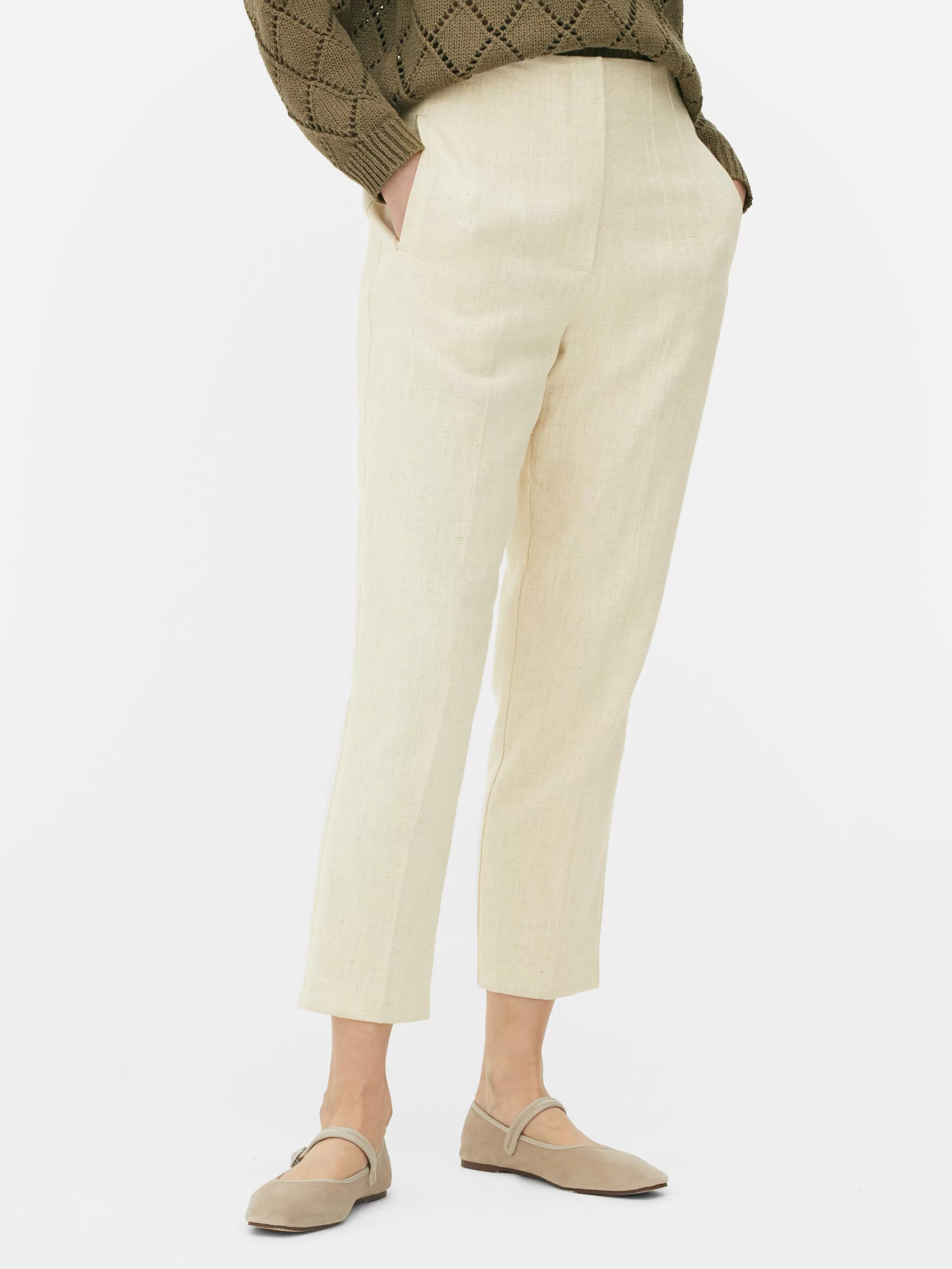 Pantalon Taille Haute Surpiqué-Primark Discount
