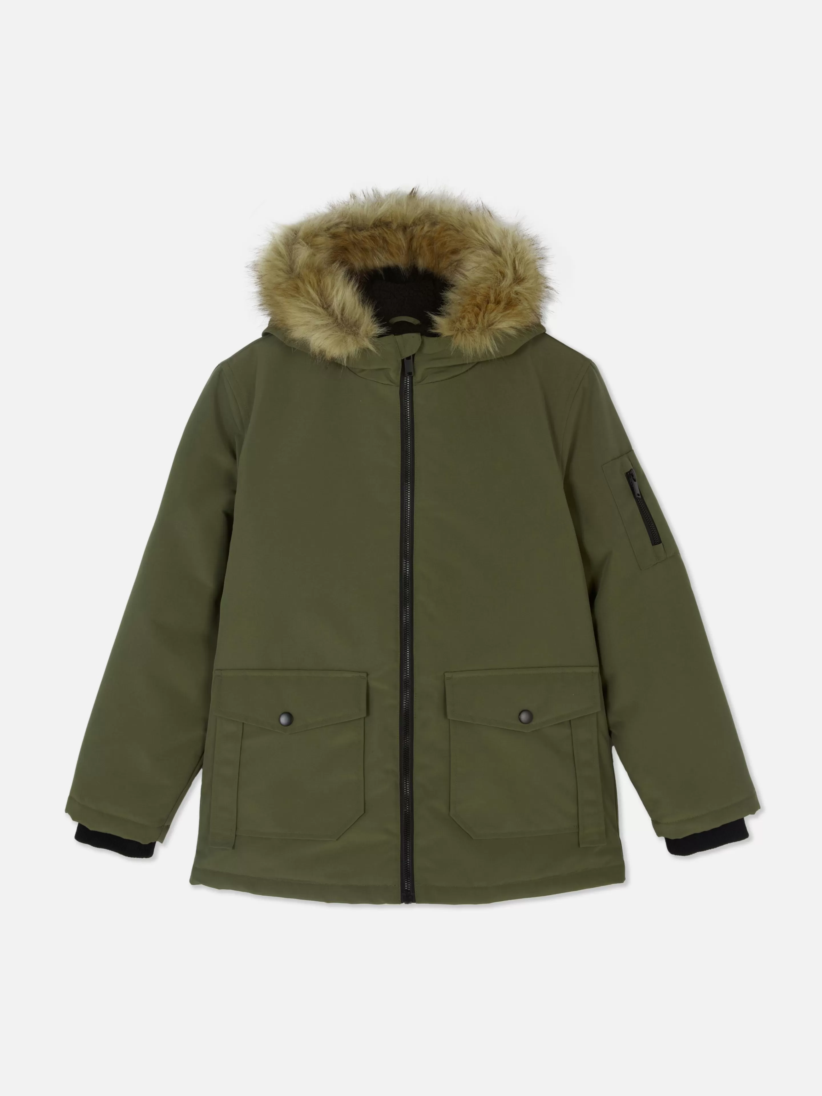 Parka à Capuche En Fausse Fourrure-Primark Fashion