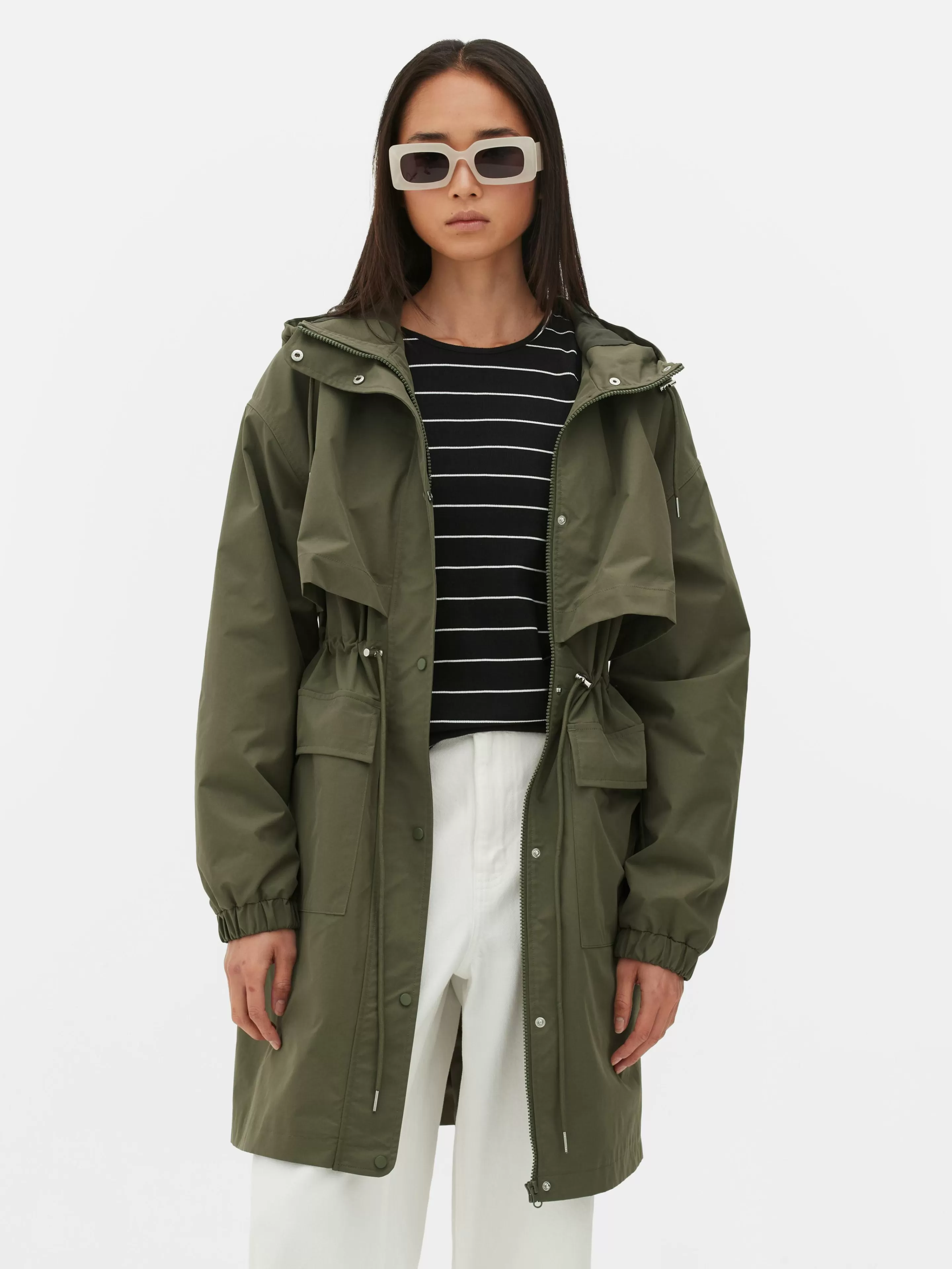 Parka Imperméable à Cordon De Serrage-Primark Online