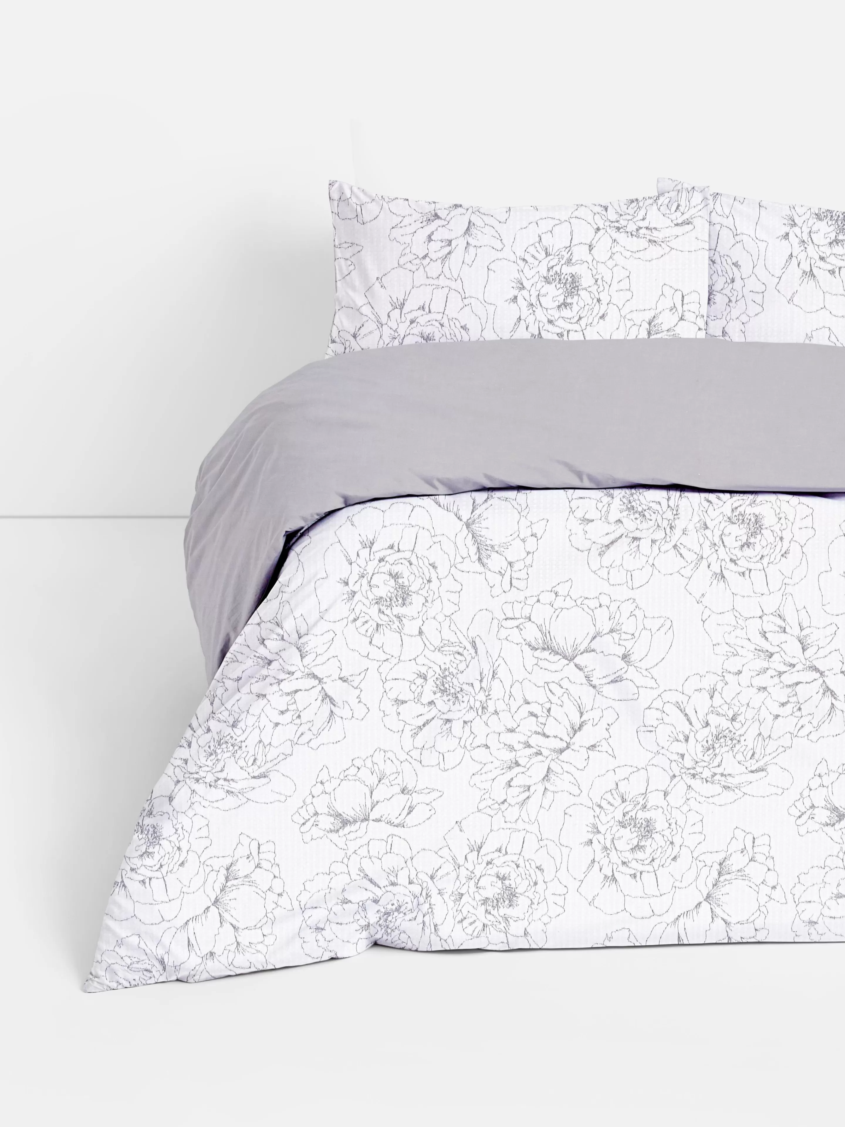 Parure De Lit Double Texturée à Fleurs-Primark Clearance