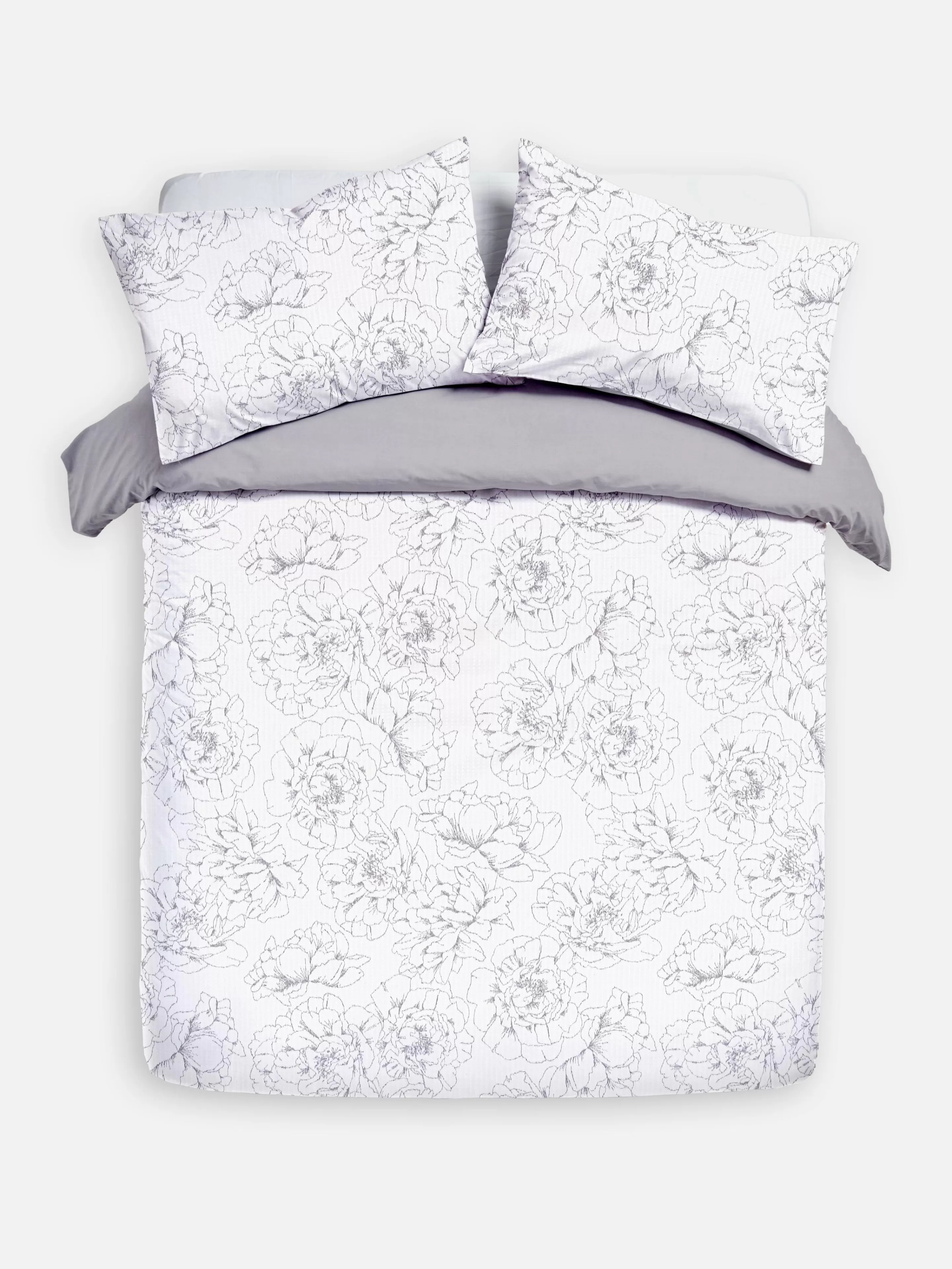 Parure De Lit Double Texturée à Fleurs-Primark Clearance