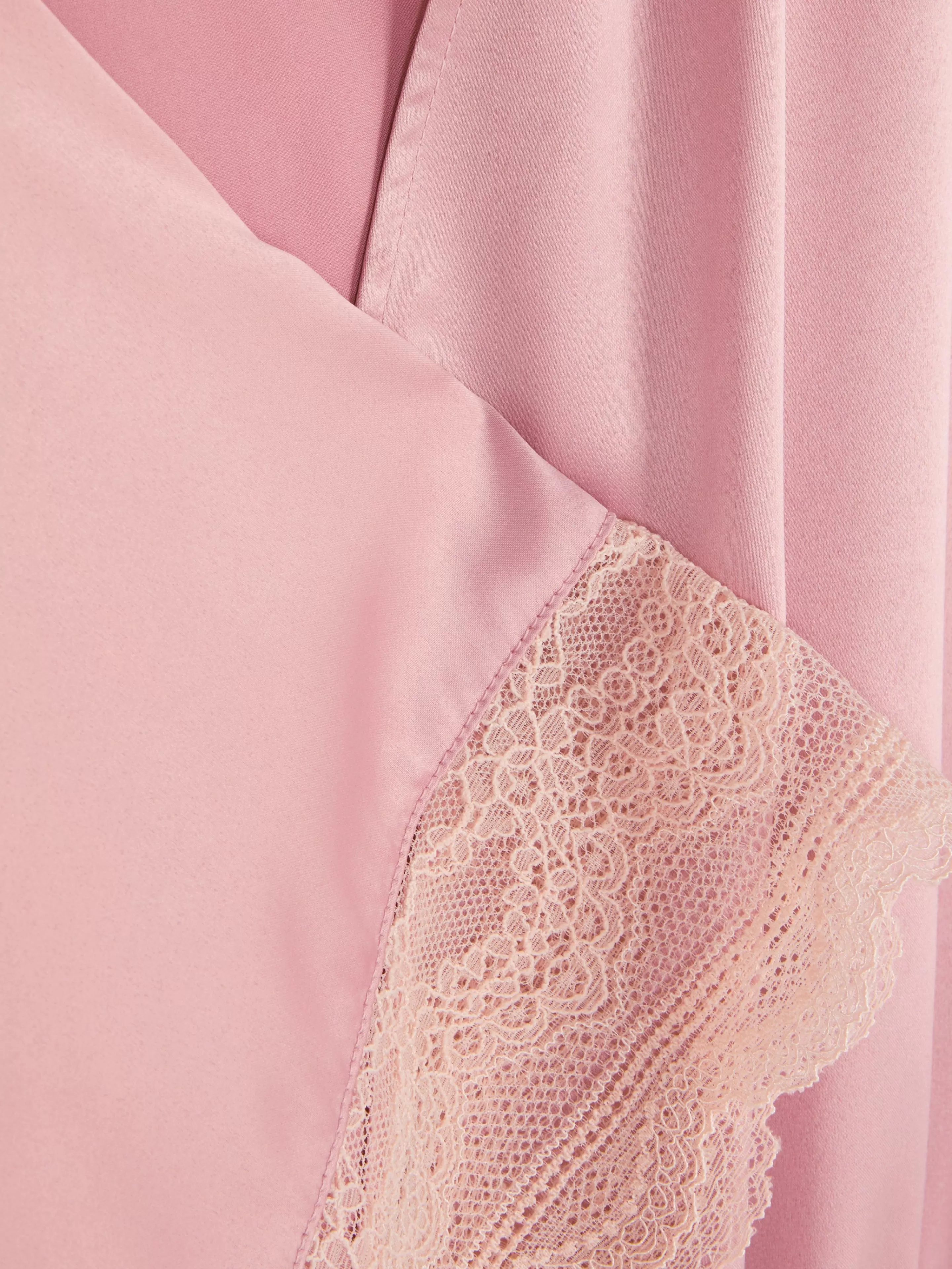 Peignoir En Satin Avec Finitions En Dentelle-Primark Best