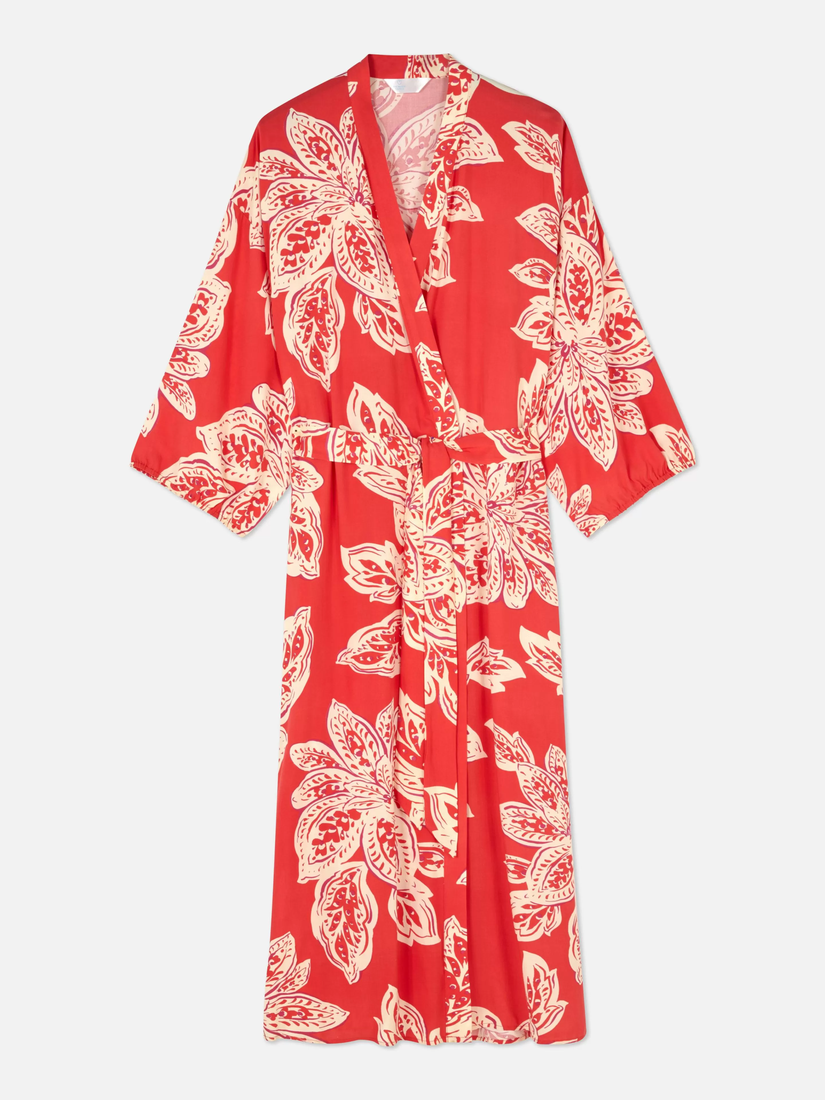 Peignoir Mi-long à Fleurs Abstraites-Primark Sale