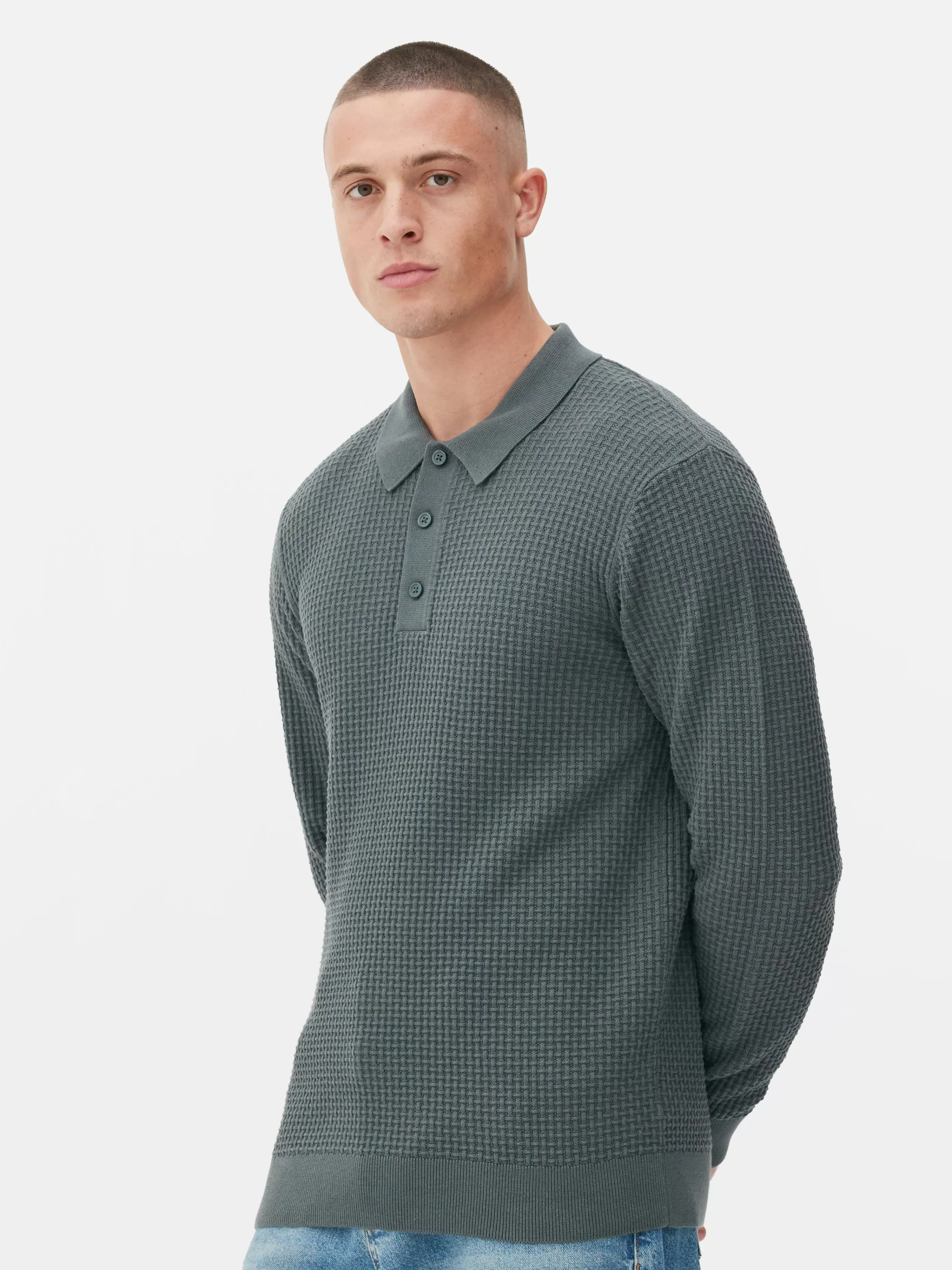 Polo Texturé à Manches Longues-Primark Best Sale