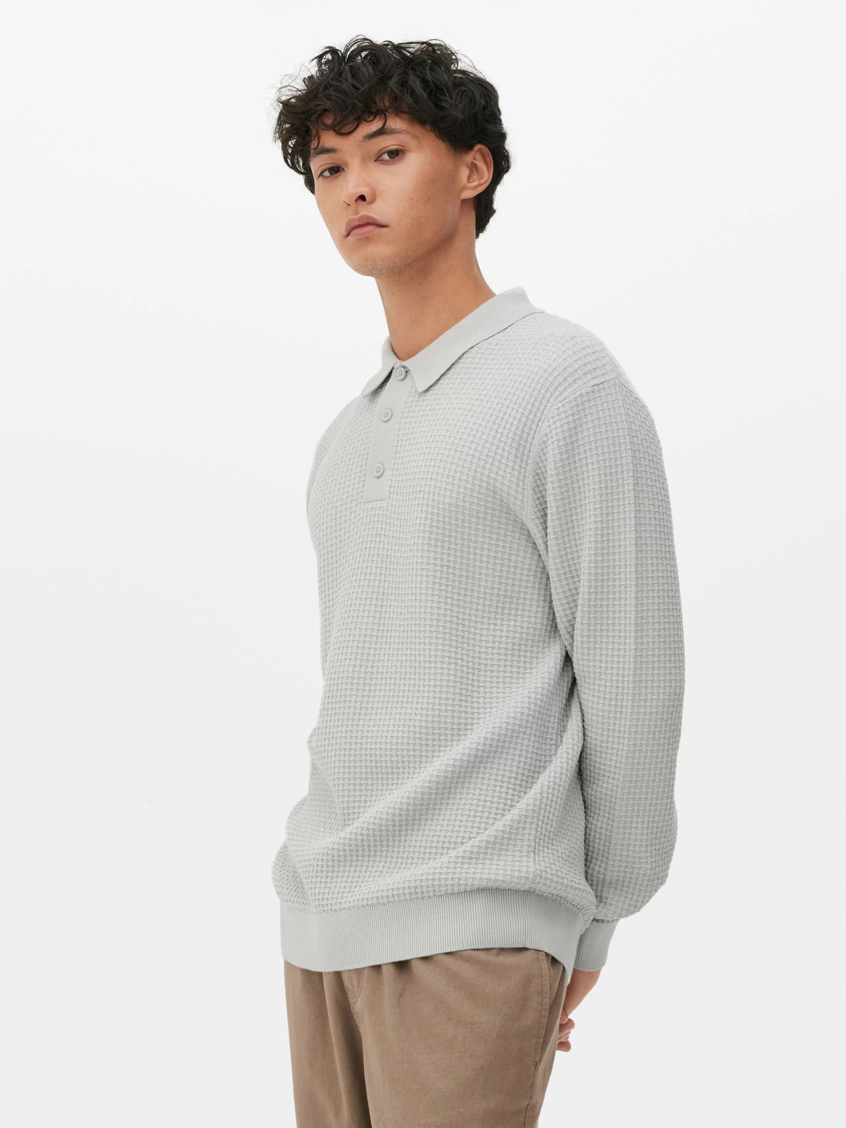 Polo Texturé à Manches Longues-Primark Best