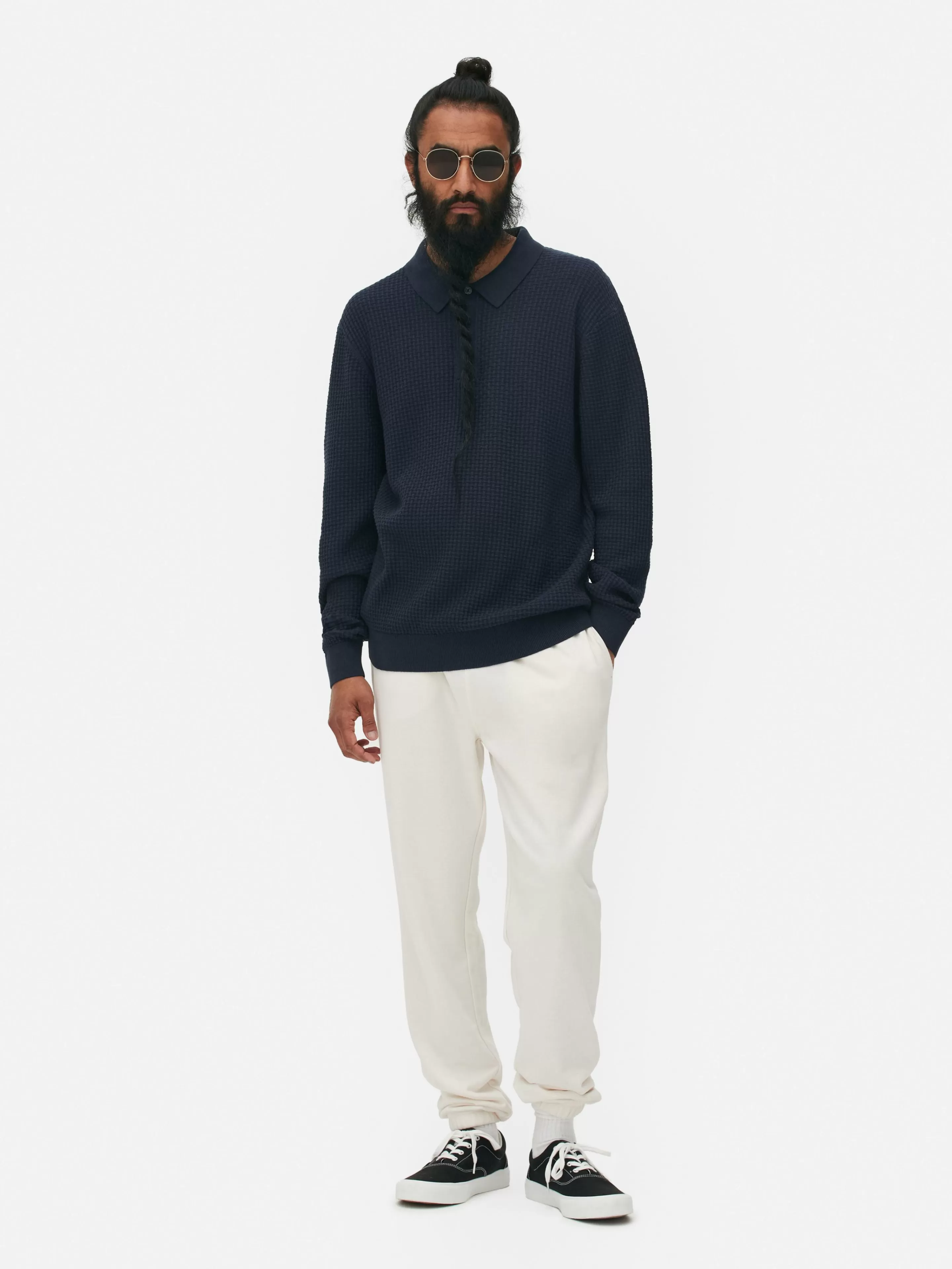 Polo Texturé à Manches Longues-Primark Flash Sale