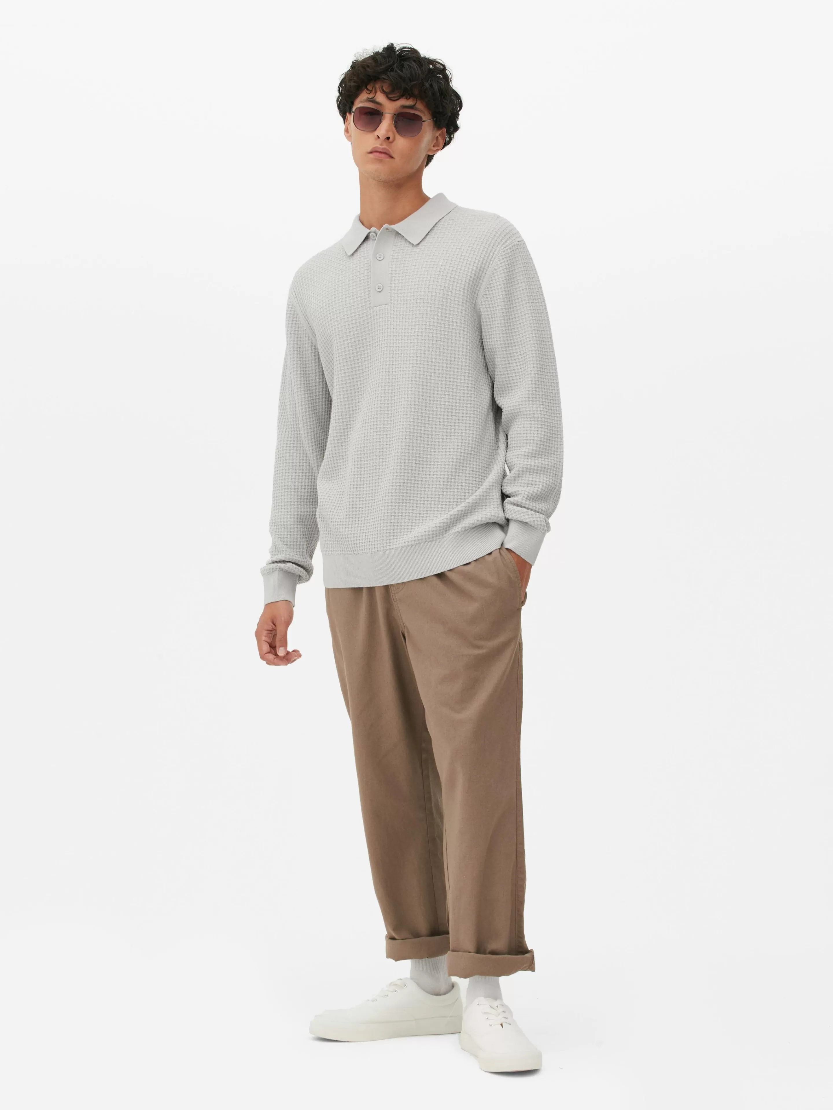 Polo Texturé à Manches Longues-Primark Best