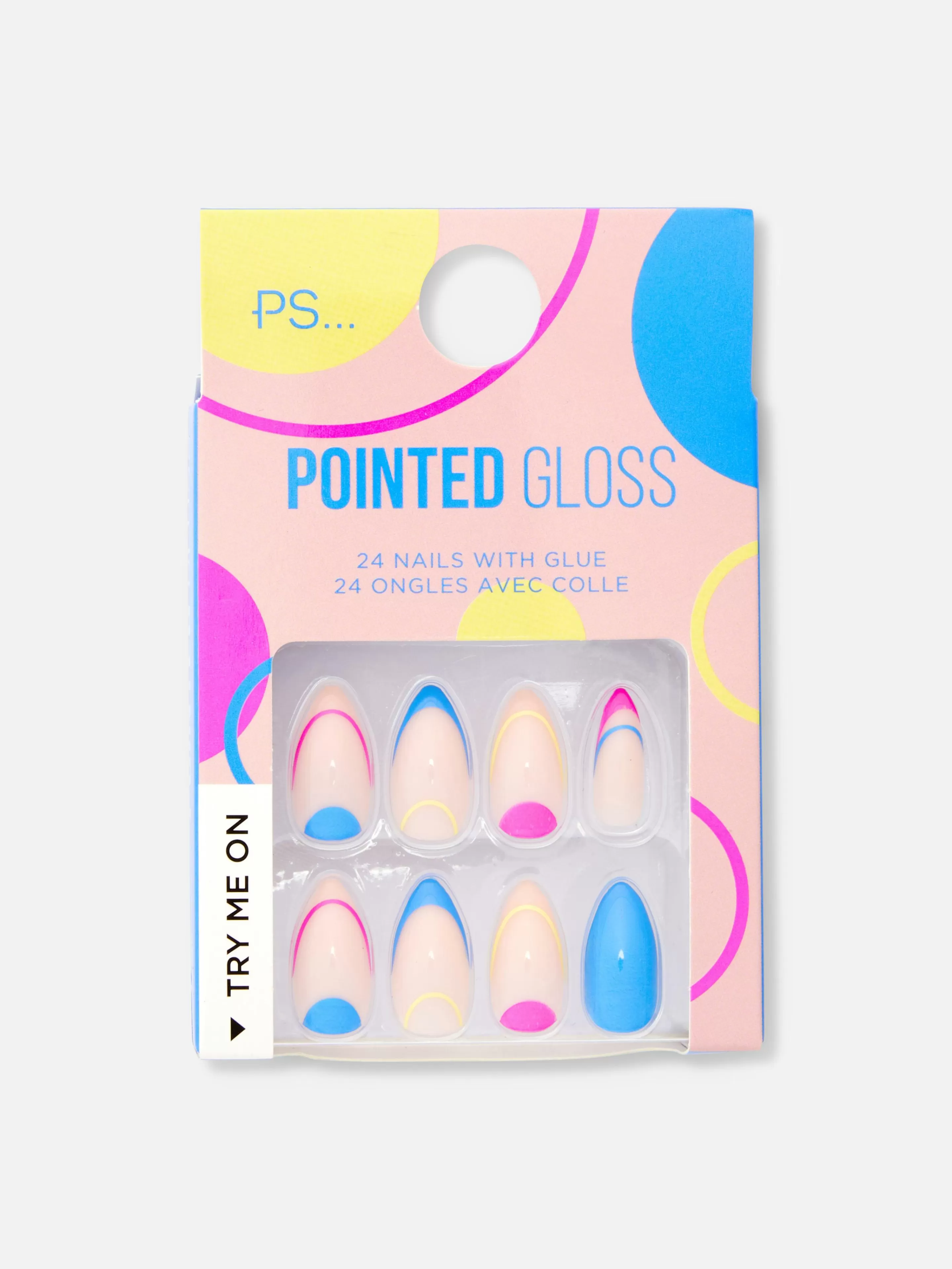 PS... Faux Ongles Brillants Pointus à Motifs Abstraits-Primark Hot