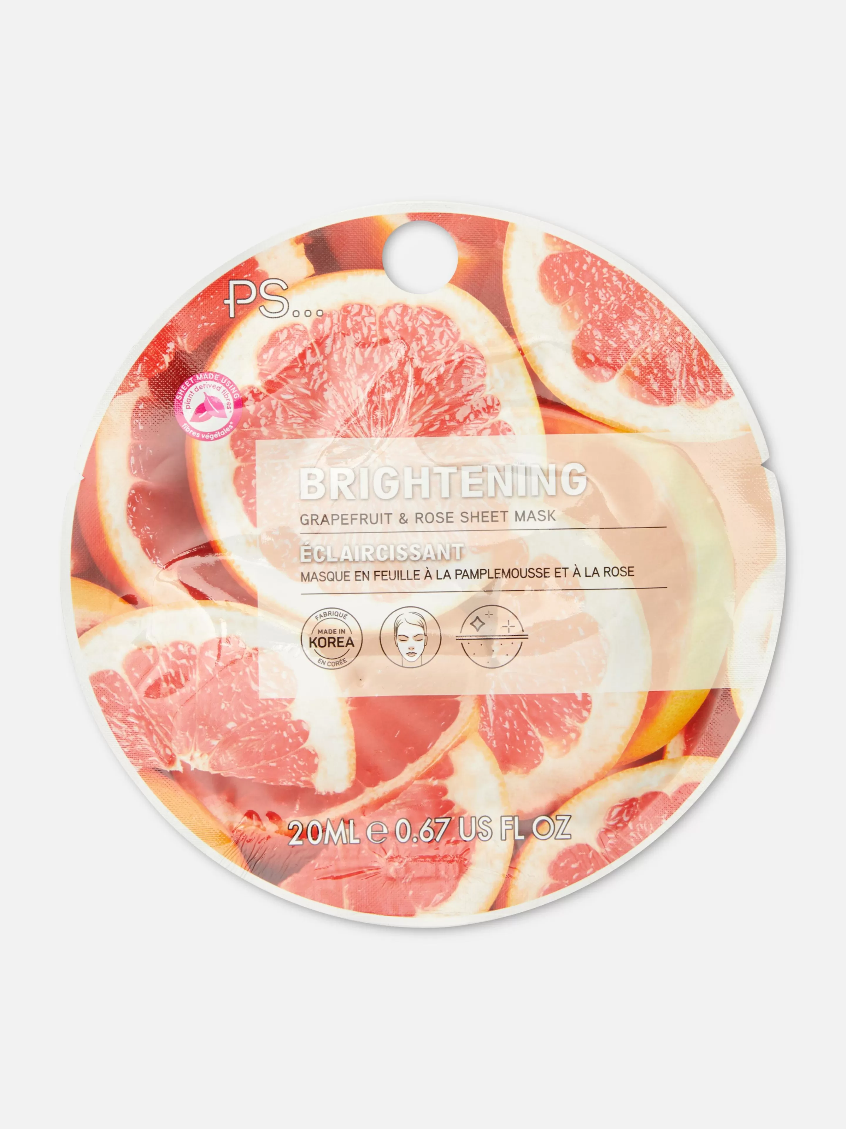 PS... Masque-tissu Illuminateur Pamplemousse Et Rose-Primark Flash Sale
