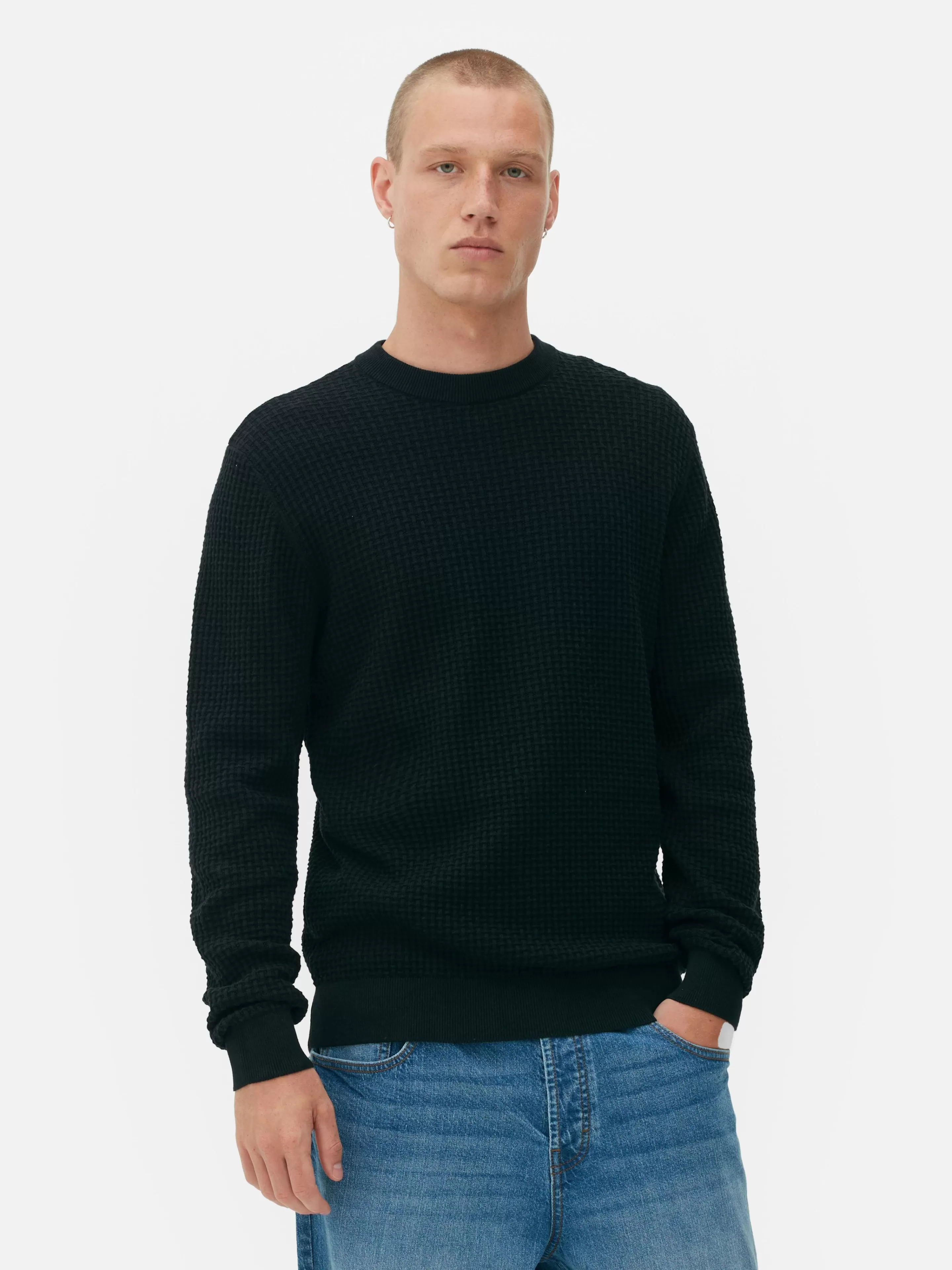 Pull à Col Ras-du-cou En Point De Panier Tressé-Primark Online
