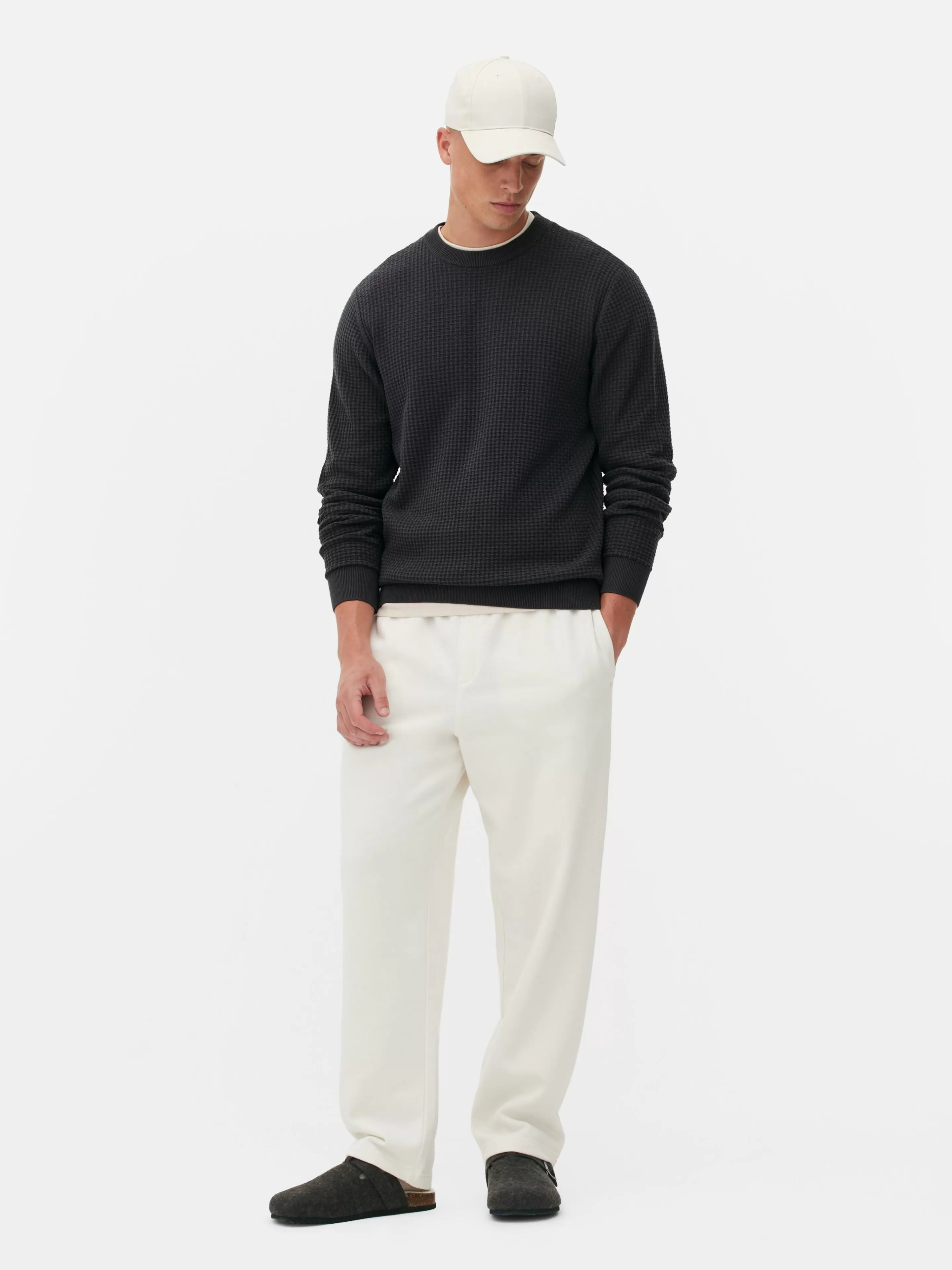 Pull à Col Ras-du-cou En Point De Panier Tressé-Primark Outlet